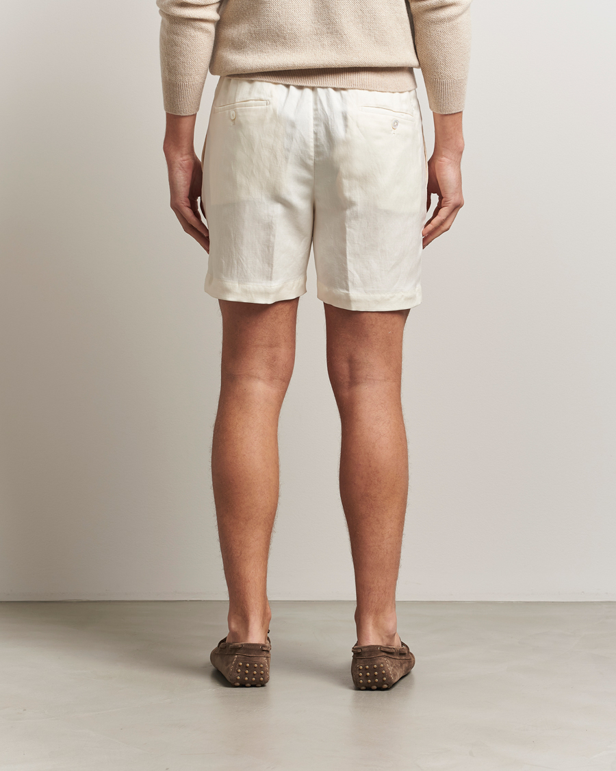 Herren | Shorts | Ralph Lauren Purple Label | Silk/Linen Drawstring Shorts Cream