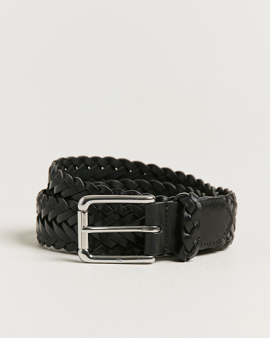 Herren | Gürtel | Ralph Lauren Purple Label | Braided Belt Black Vachetta