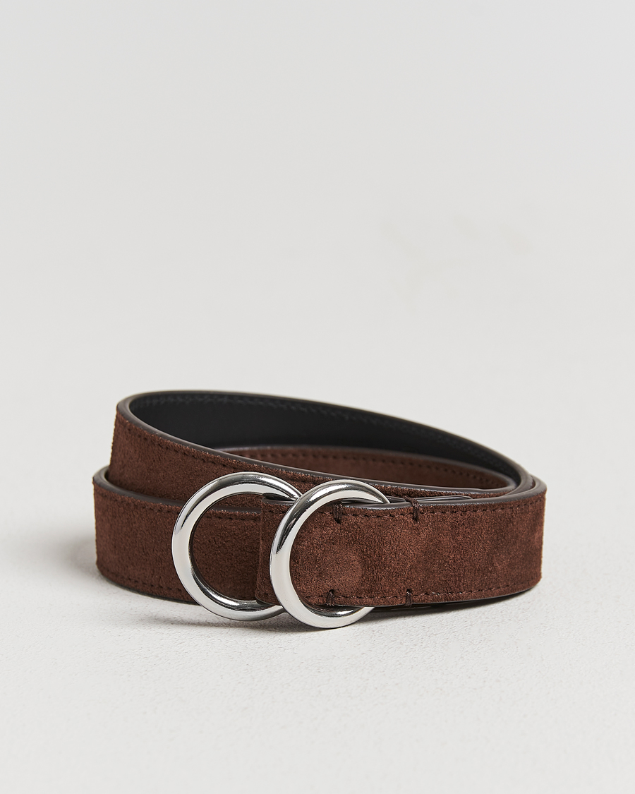 Herren | Gürtel | Ralph Lauren Purple Label | Ring Belt Dark Brown Suede