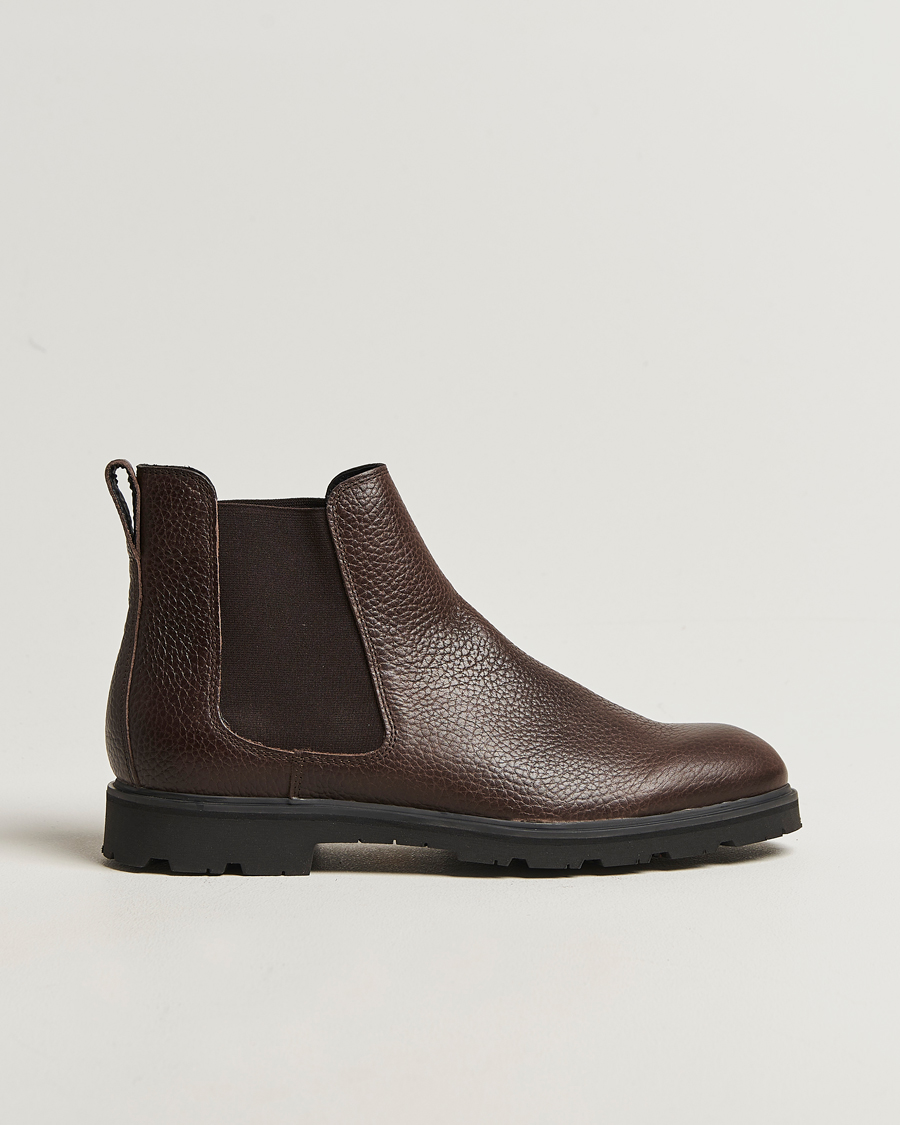 Herren | Boots | UBR | Thunder Chelsea Grained Leather Boot Dark Brown