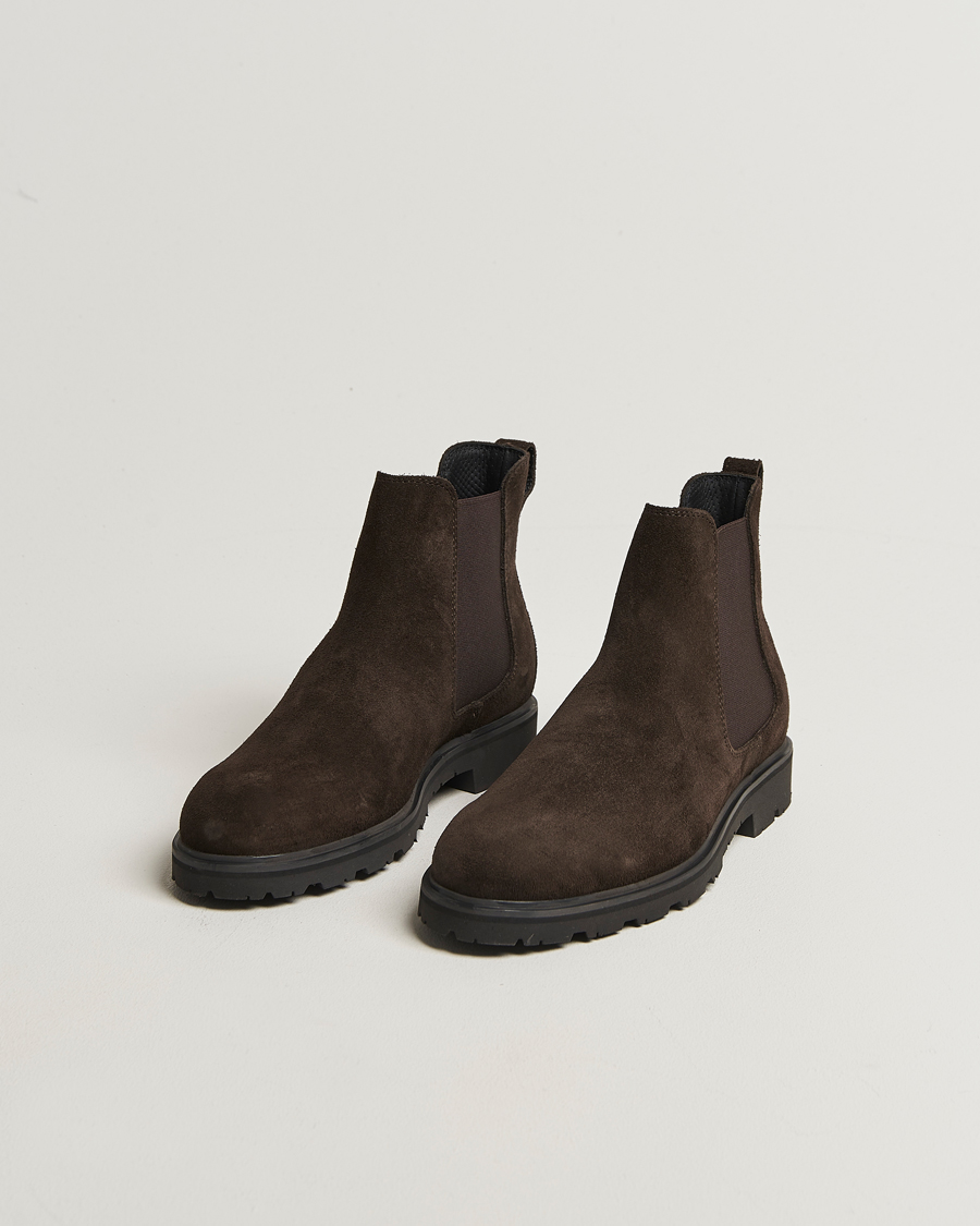 Herren | Boots | UBR | Thunder Chelsea Suede Boot Dark Brown