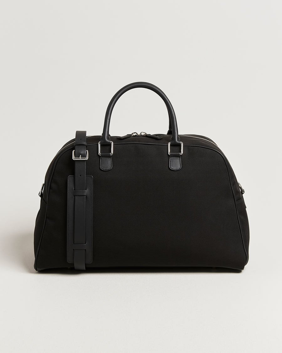 Herren | Taschen | Anderson's | Balistic Nylon/Leather Weekendbag Black