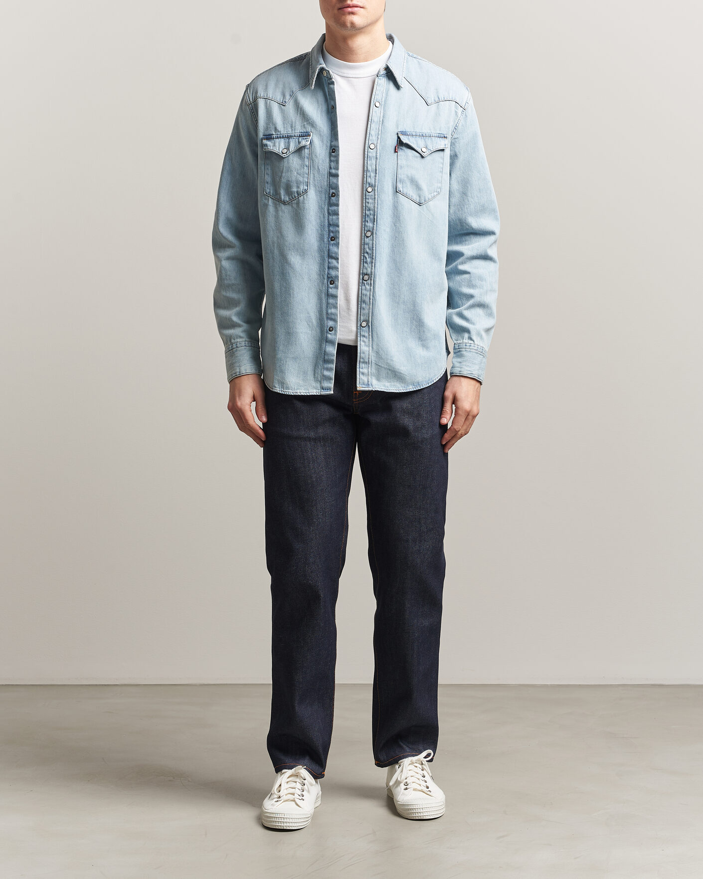 Herren | Hemden | Levi's | Barstow Western Standard Shirt Worn In Blue