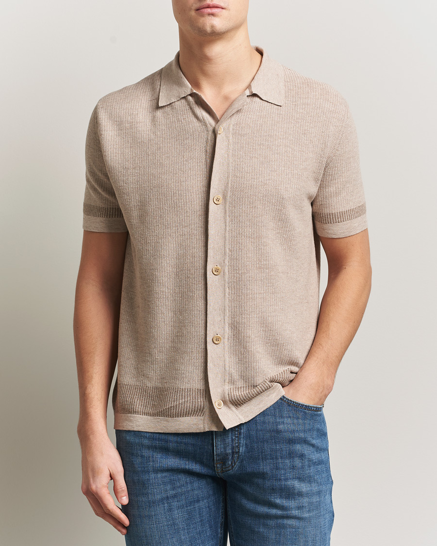 Herren | Hemden | Brioni | Cotton/Linen Cuban Shirt Beige