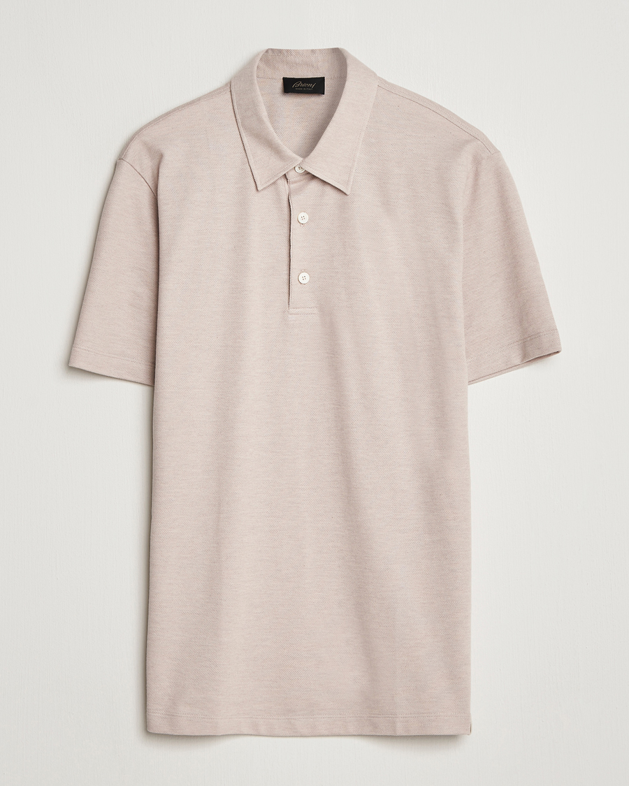 Herren | Poloshirts | Brioni | Short Sleeve Cotton Piquet Polo  Beige