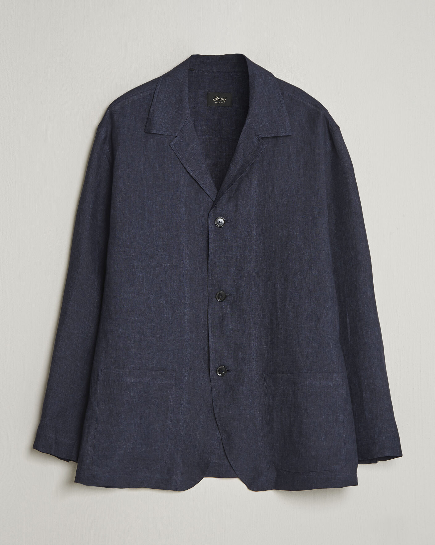Herren | Hemden | Brioni | Linen Shirt Blazer Navy