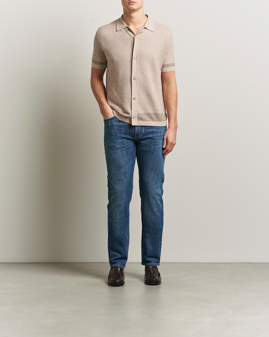 Herren | Jeans | Brioni | 5-Pocket Denim Medium Blue Wash