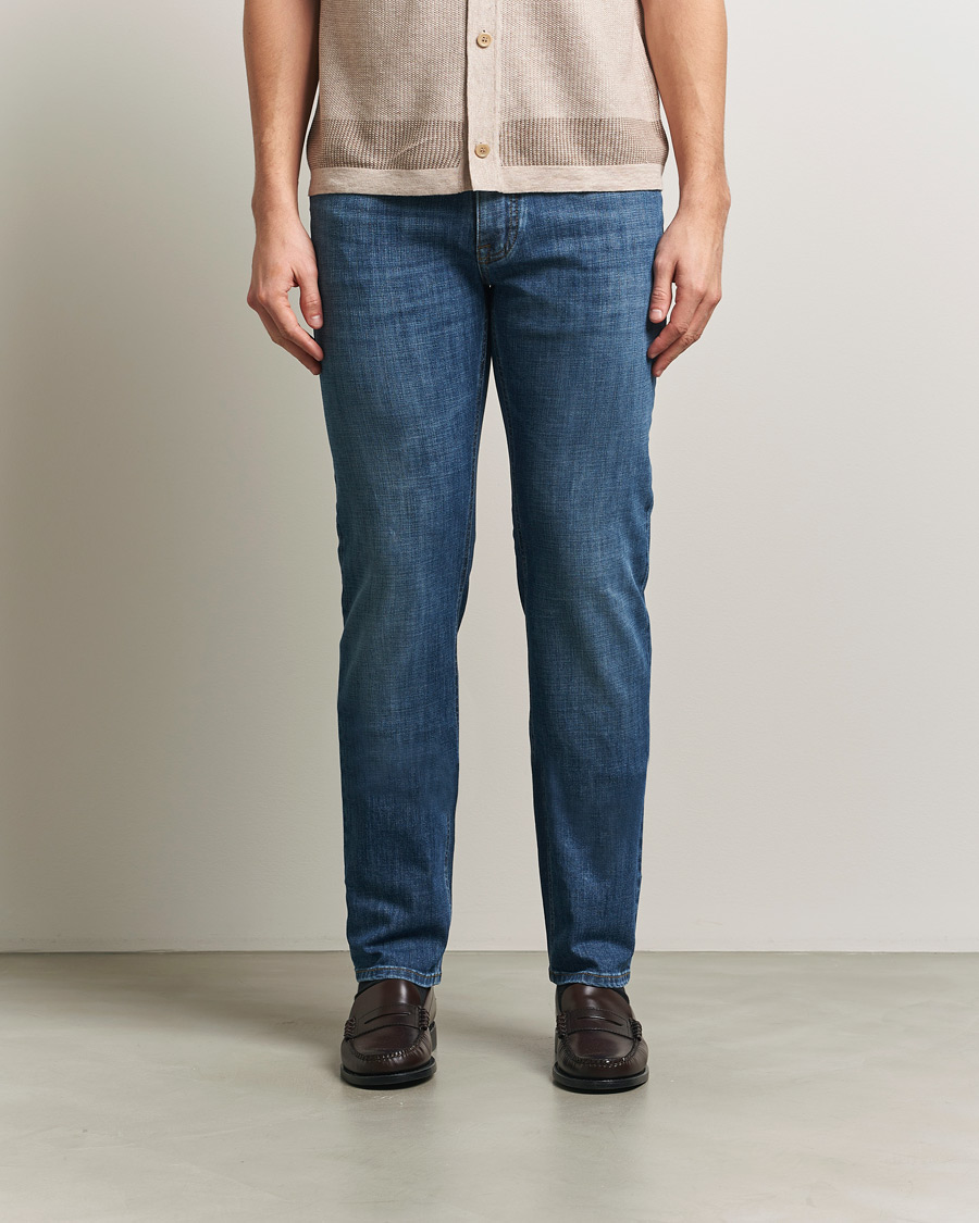 Herren | Jeans | Brioni | 5-Pocket Denim Medium Blue Wash