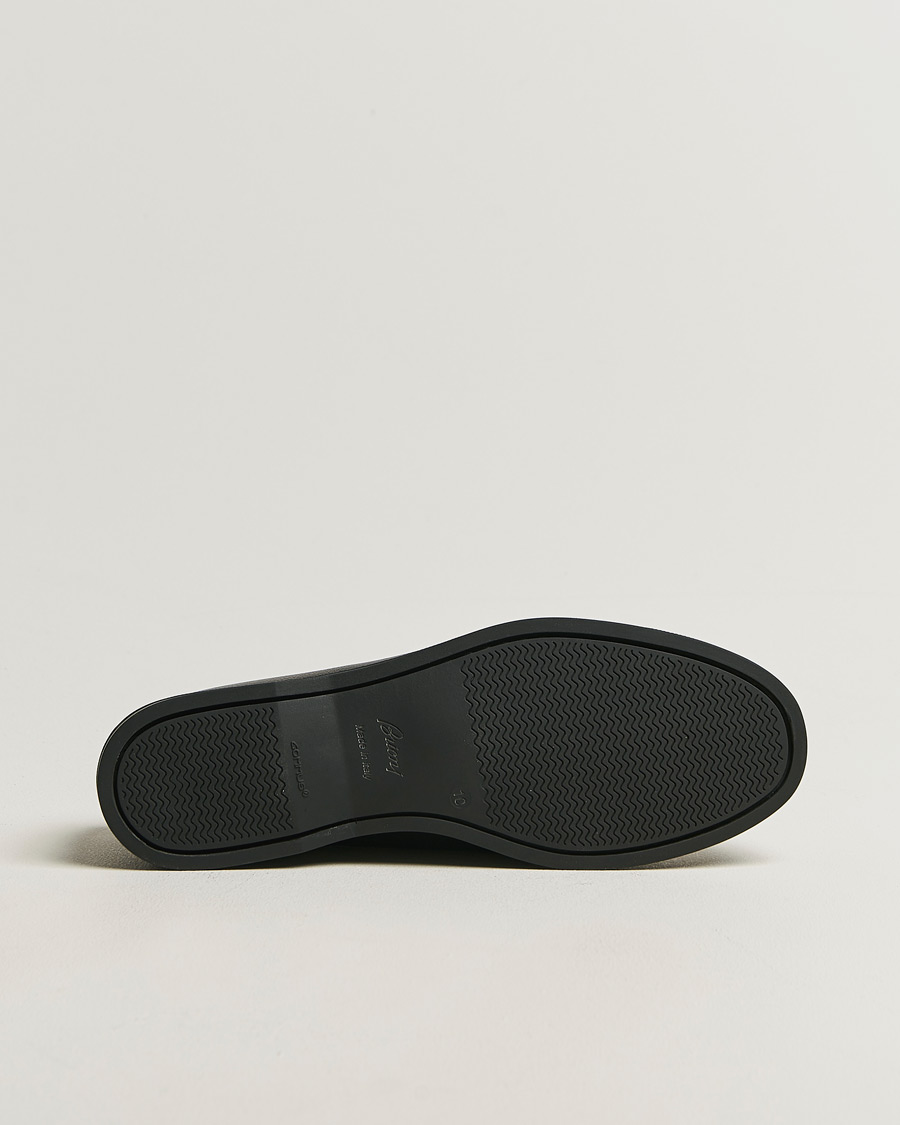 Herren | Segelschuhe | Brioni | Grain Leather Boat Shoes Black Calf