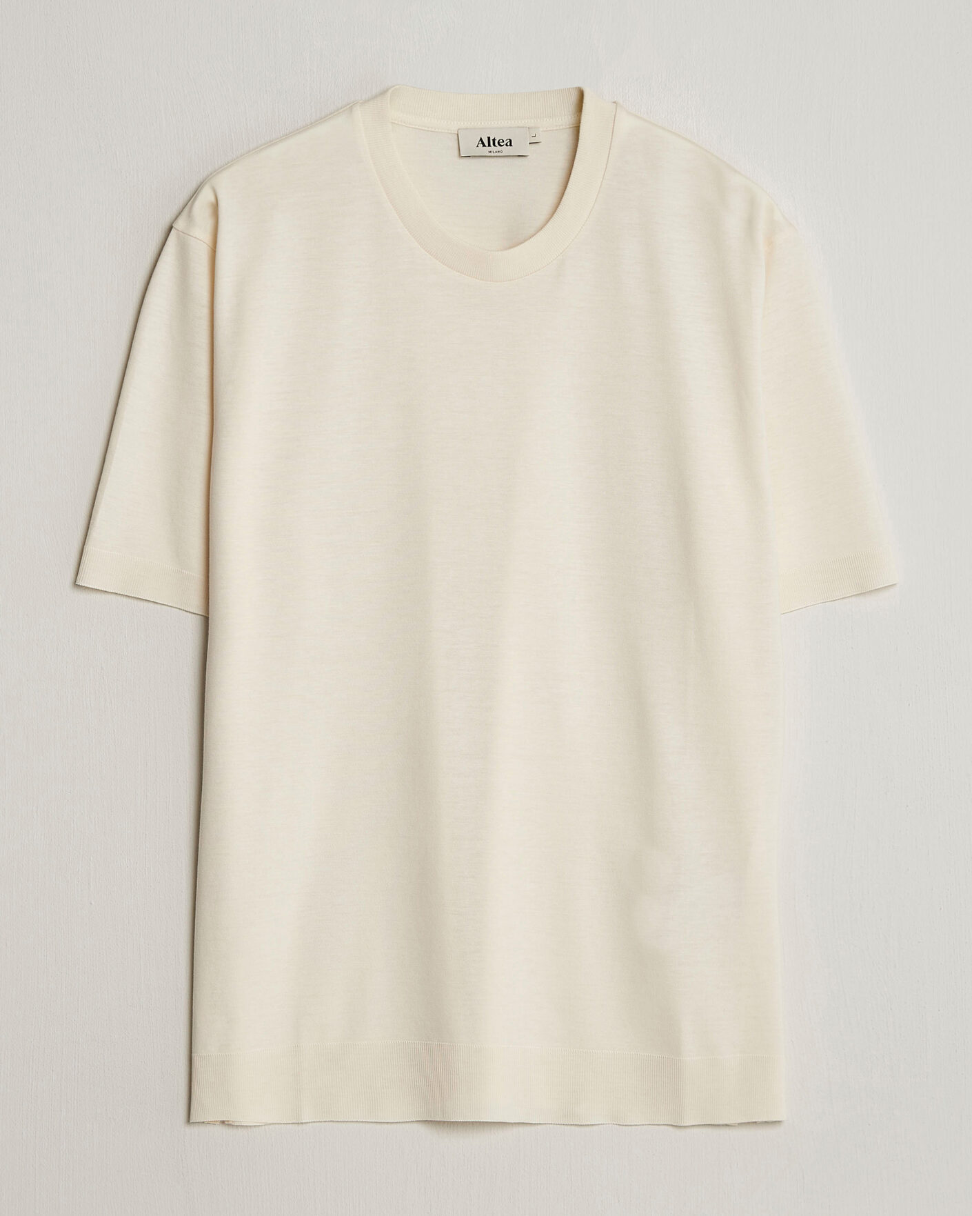 Herren | T-Shirts | Altea | Cotton/Stretch Knitted T-Shirt Off White
