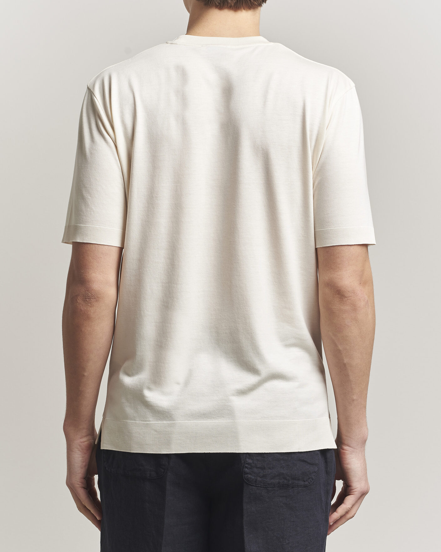 Herren | T-Shirts | Altea | Cotton/Stretch Knitted T-Shirt Off White