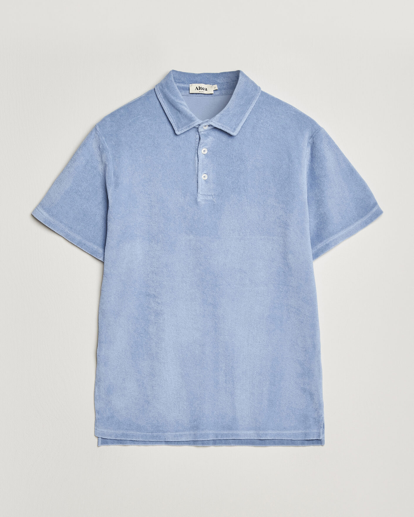 Herren | Poloshirts | Altea | Terry Cotton Polo Light Blue
