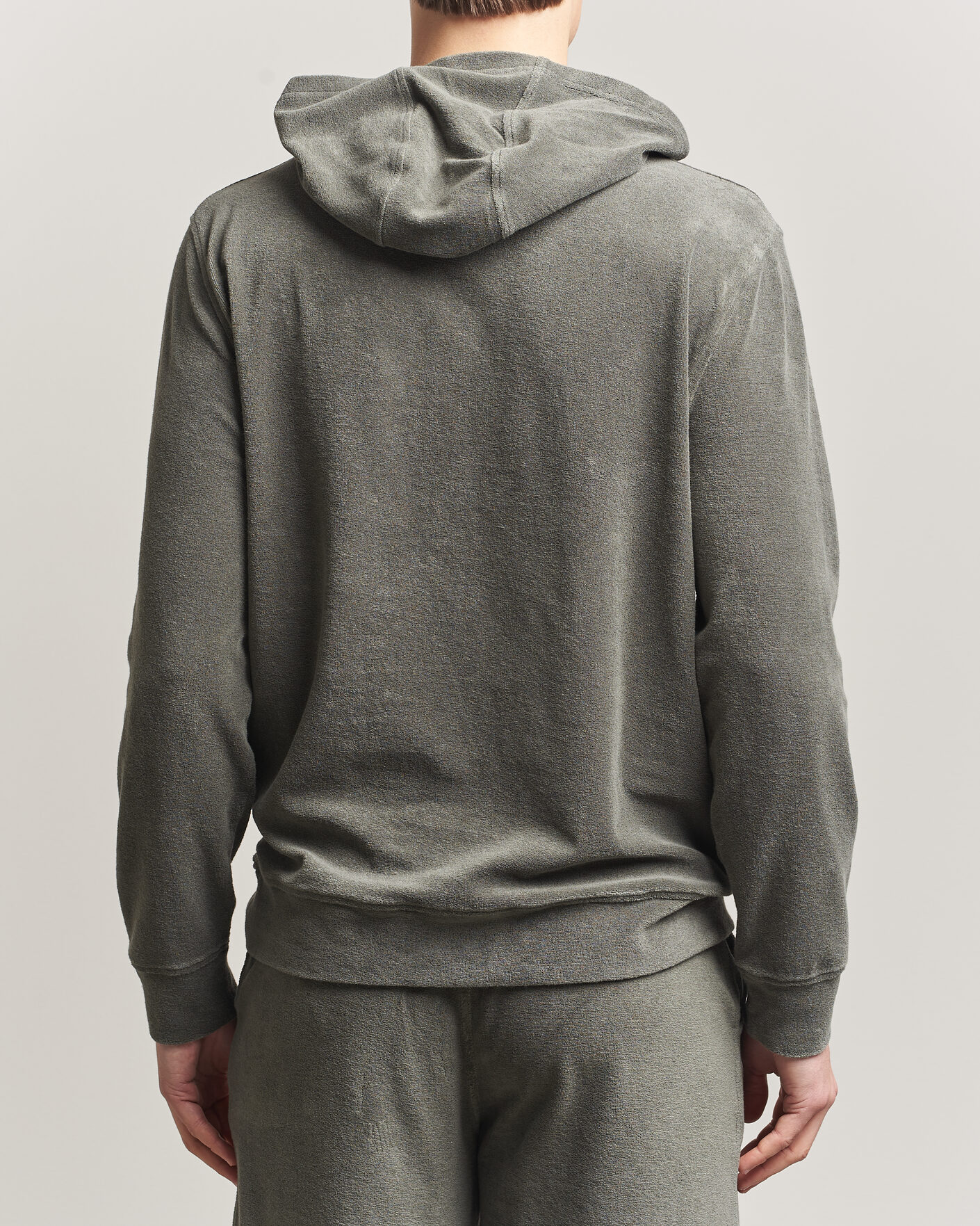 Herren | Pullover | Altea | Terry Cotton Hoodie Olive