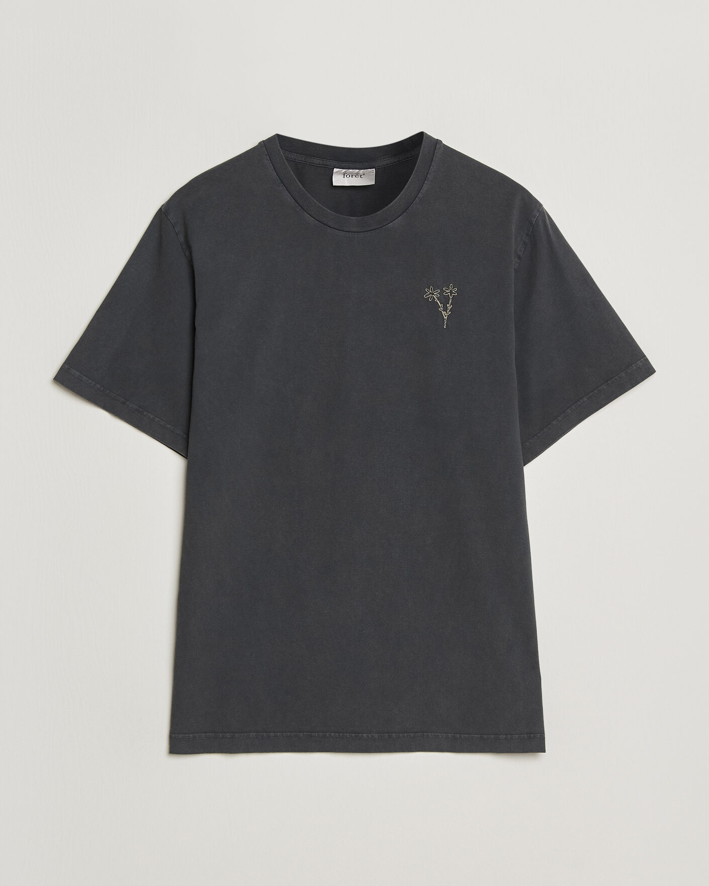 Herren | T-Shirts | Forét | Bouquet T-Shirt Washed Black