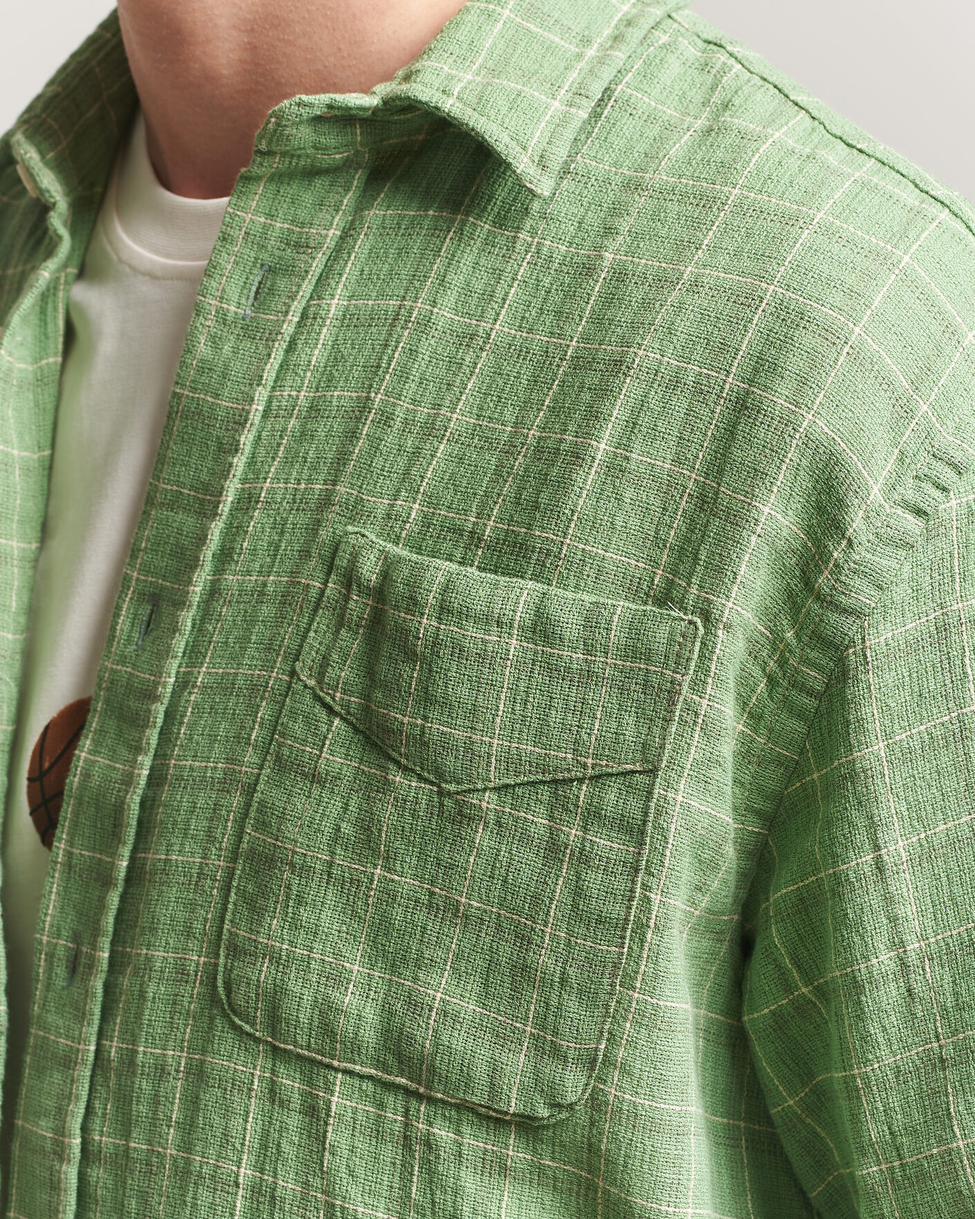 Herren | Hemden | Forét | Scout Relaxed Fit Loose Weave Shirt Vibrant Moss