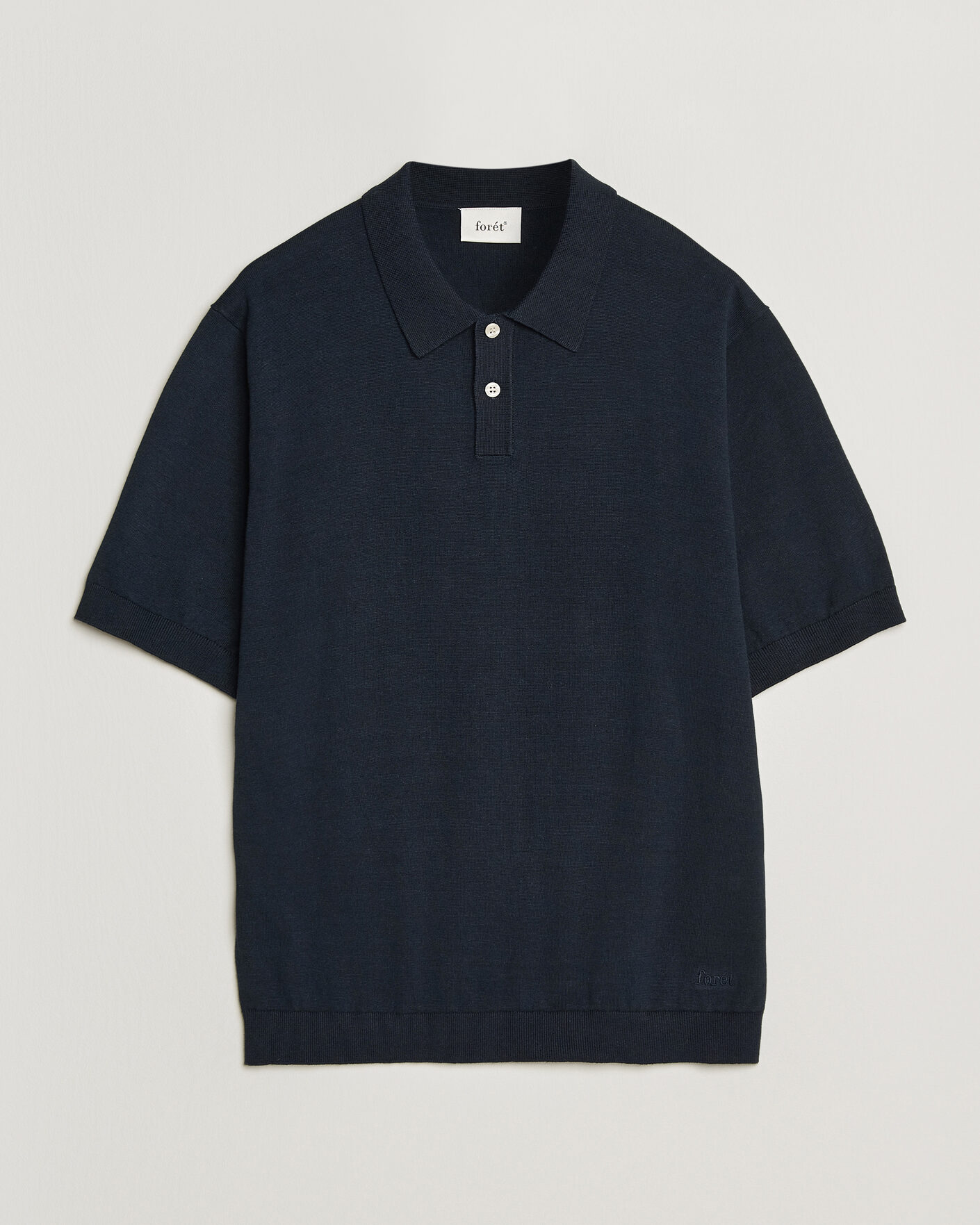 Herren | Poloshirts | Forét | Sea Cotton/Linen Polo Navy