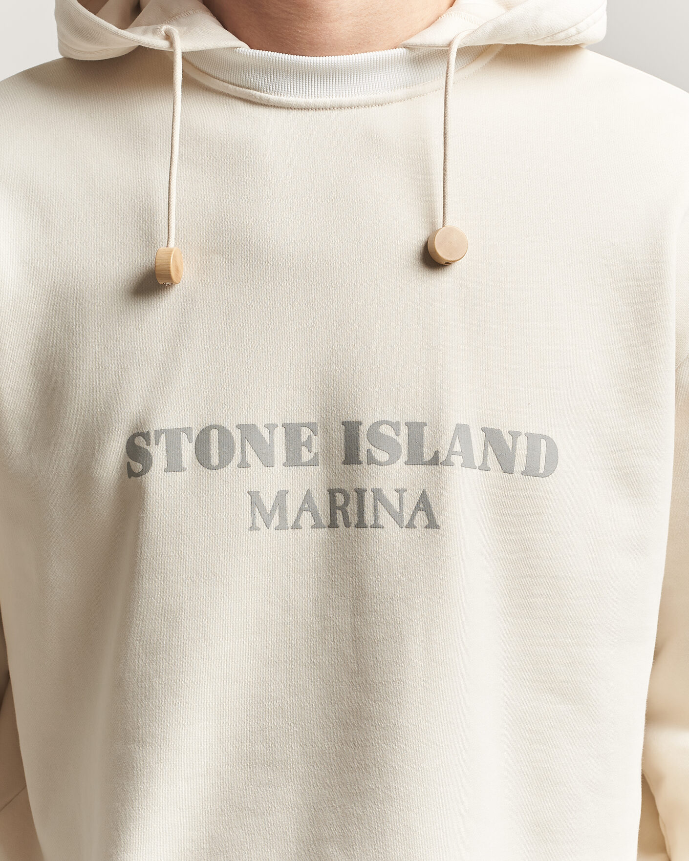 Herren | Pullover | Stone Island | Marina Cotton Fleece Hood Ivory