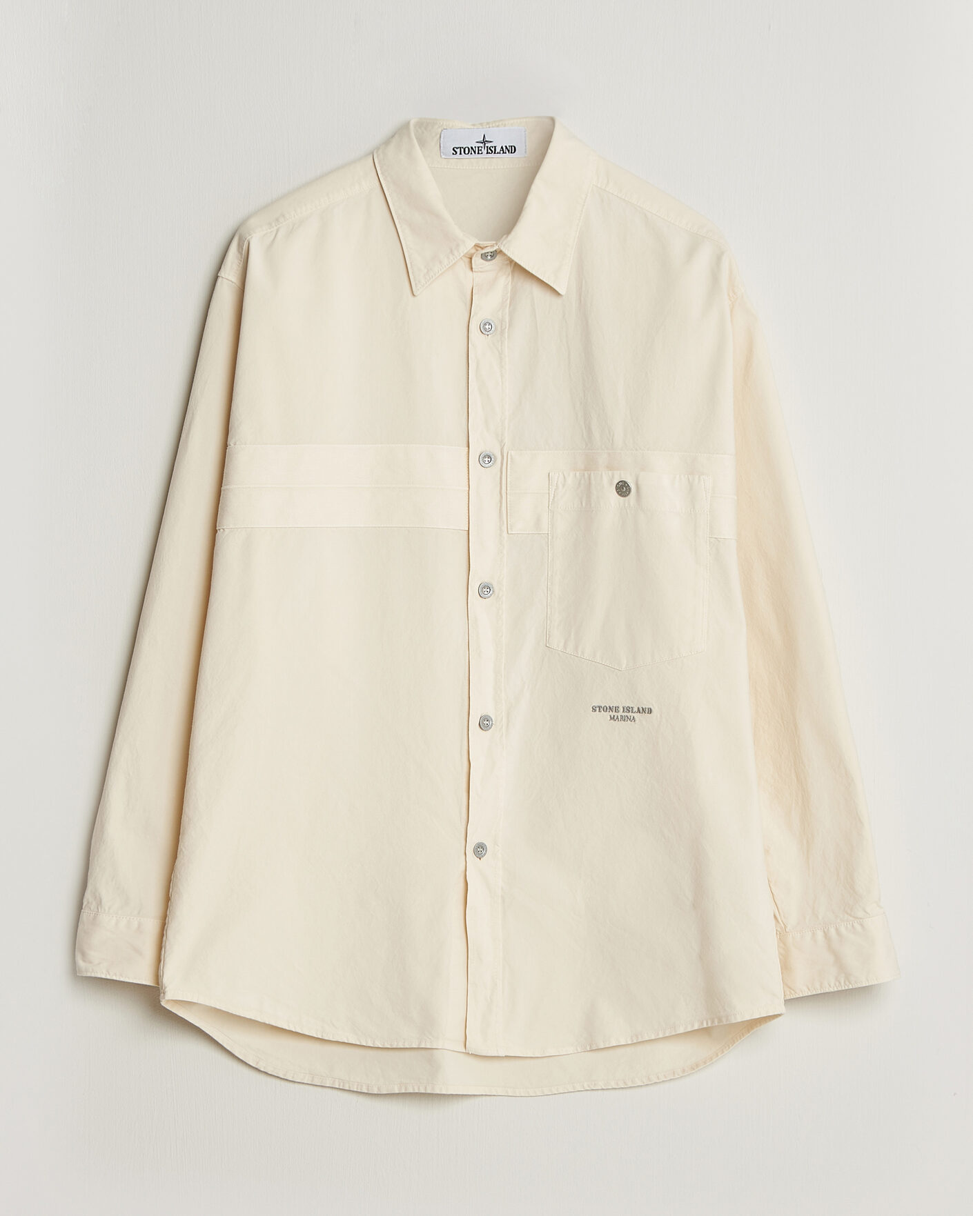 Herren | Hemden | Stone Island | Marina Cotton Panama Weave Overshirt Ivory