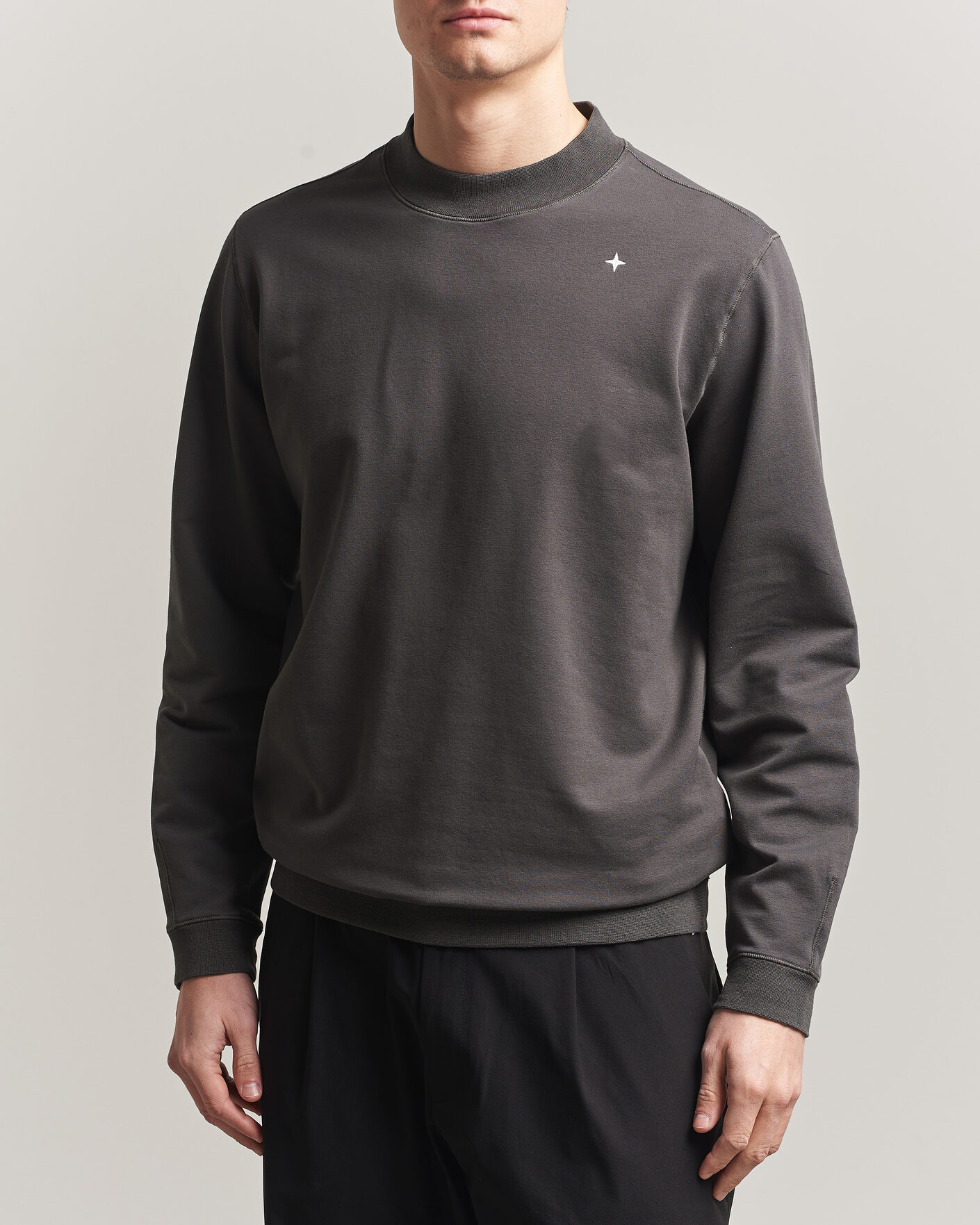 Herren | Pullover | Stone Island | Stellina Cotton Sweatshirt Charcoal