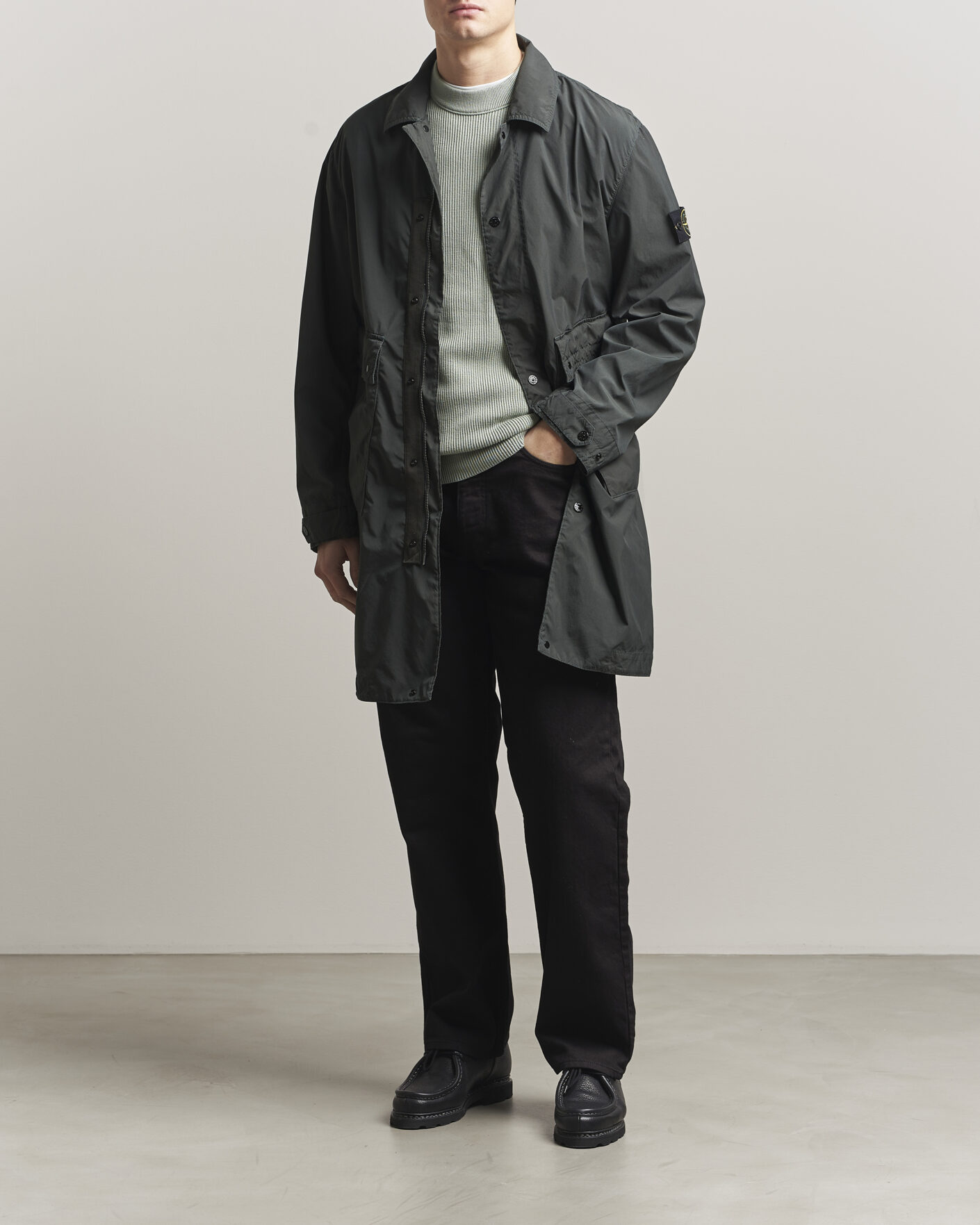 Herren | Jacken | Stone Island | Light Compact Car Coat Charcoal