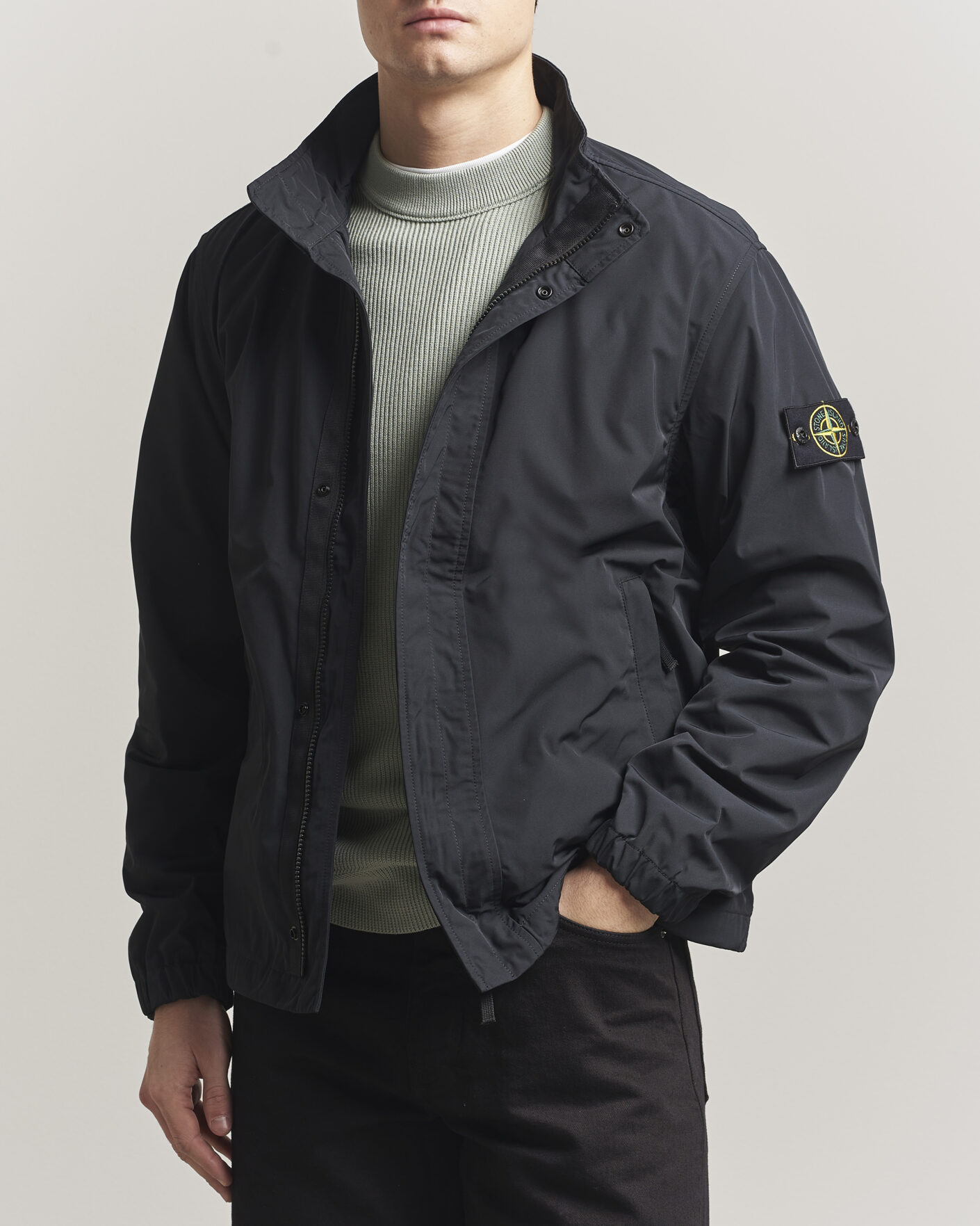 Herren | Jacken | Stone Island | Micro Twill Stand Collar Jacket Black