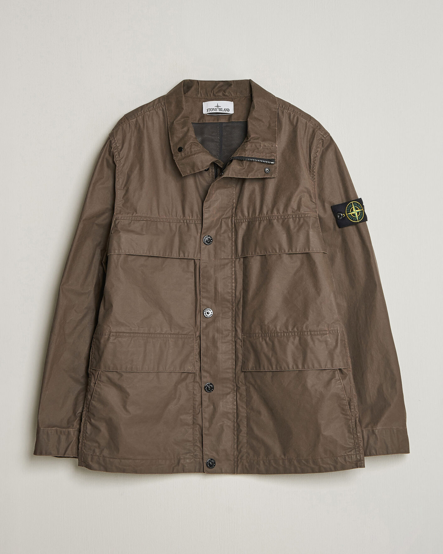 Herren | Jacken | Stone Island | Waxed Pigment Cotton Tela Field Jacket Umber