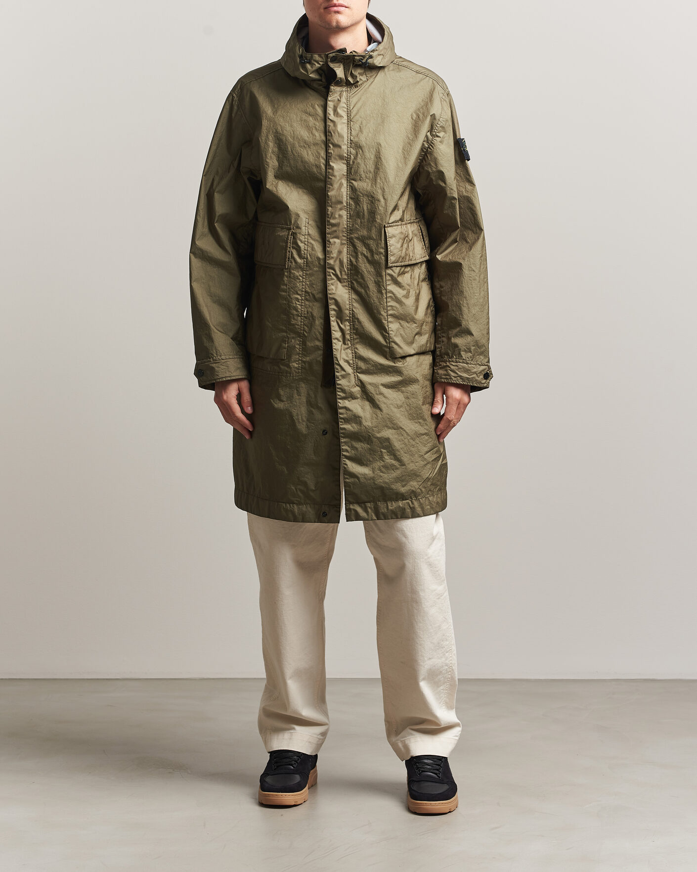 Herren | Jacken | Stone Island | Membrana 3L Hooded Parka Military Green