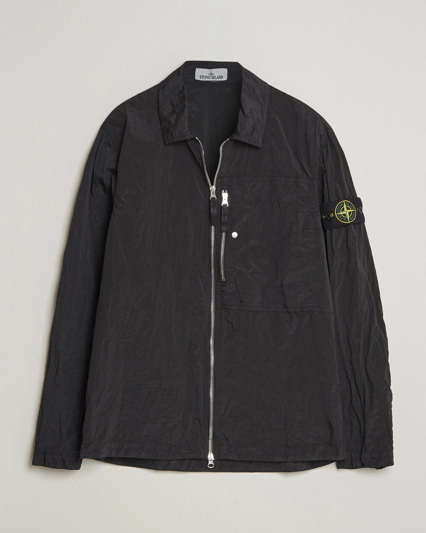 Herren | Hemden | Stone Island | Nylon Metal Zip Overshirt Black