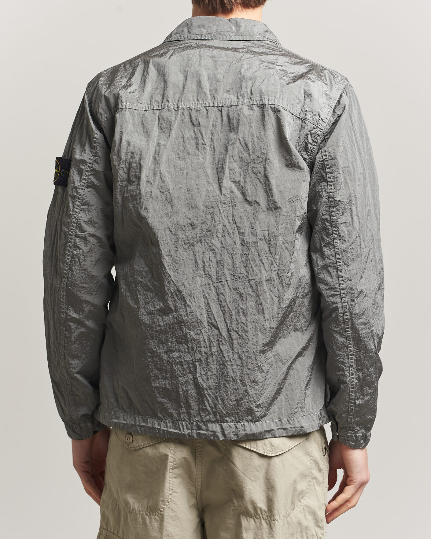 Herren | Hemden | Stone Island | Nylon Metal Zip Overshirt Pearl Grey