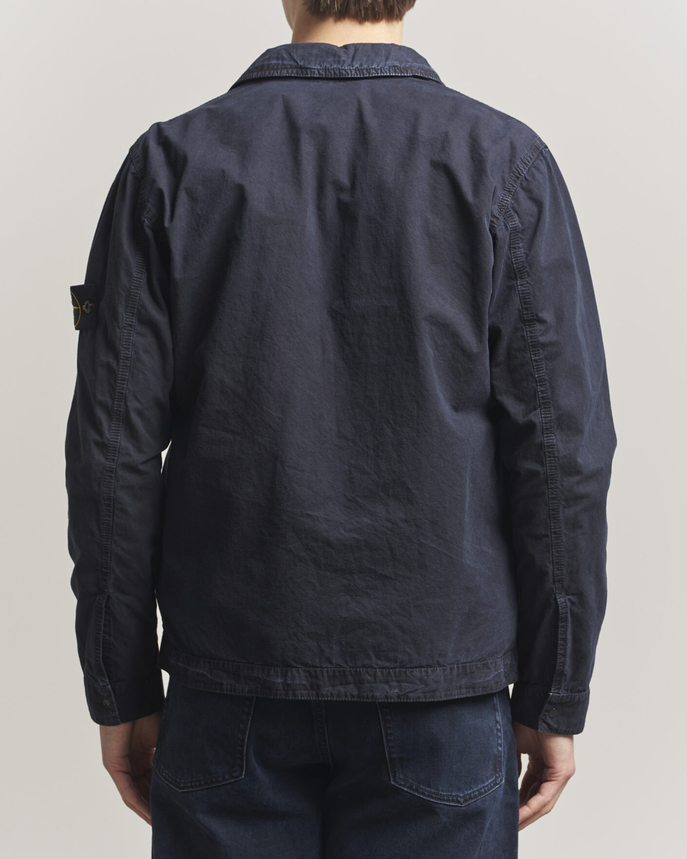 Herren | Hemden | Stone Island | Brushed Cotton Canvas Zip Overshirt Navy