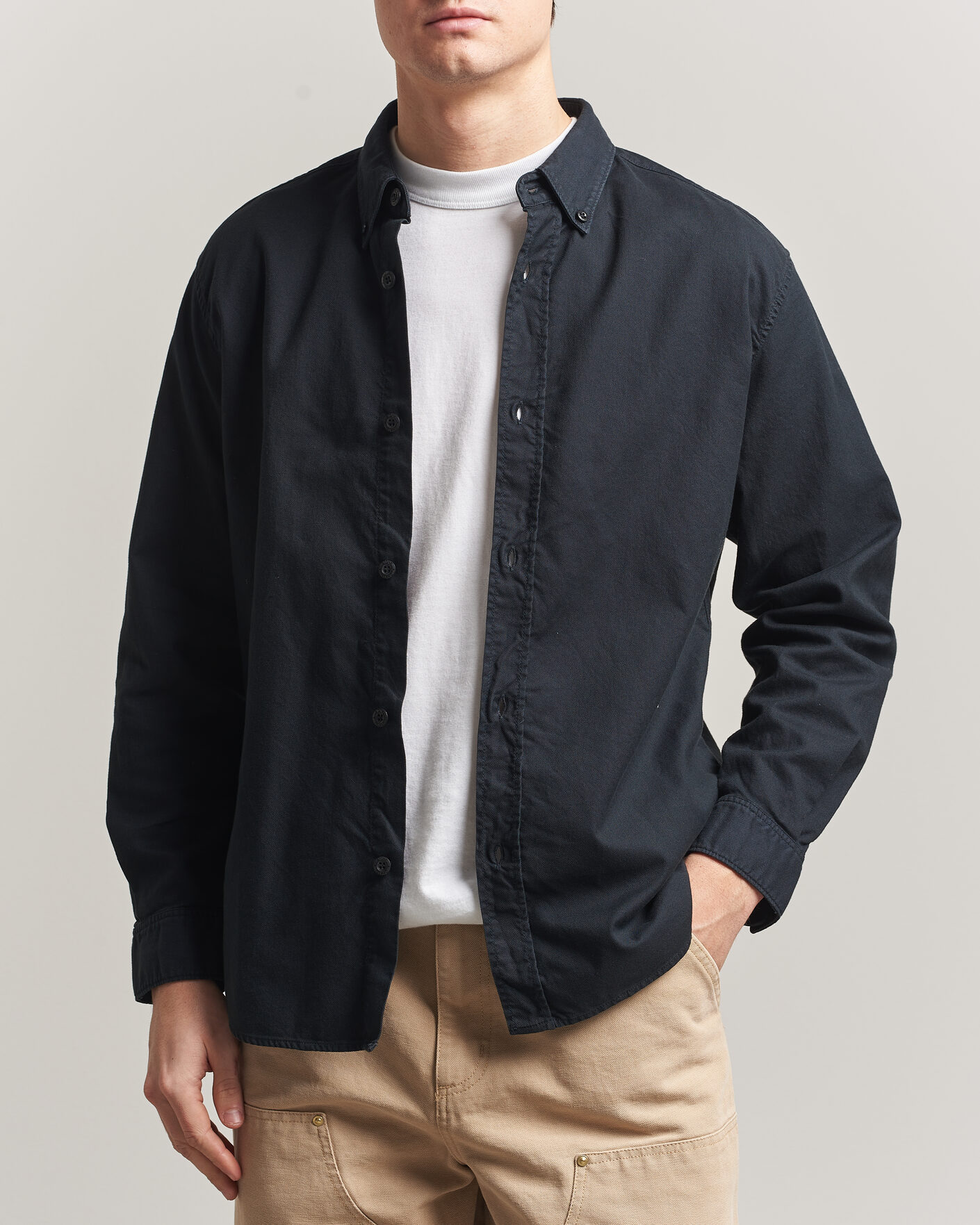 Herren | Hemden | Stone Island | Organic Cotton Oxford Shirt Navy