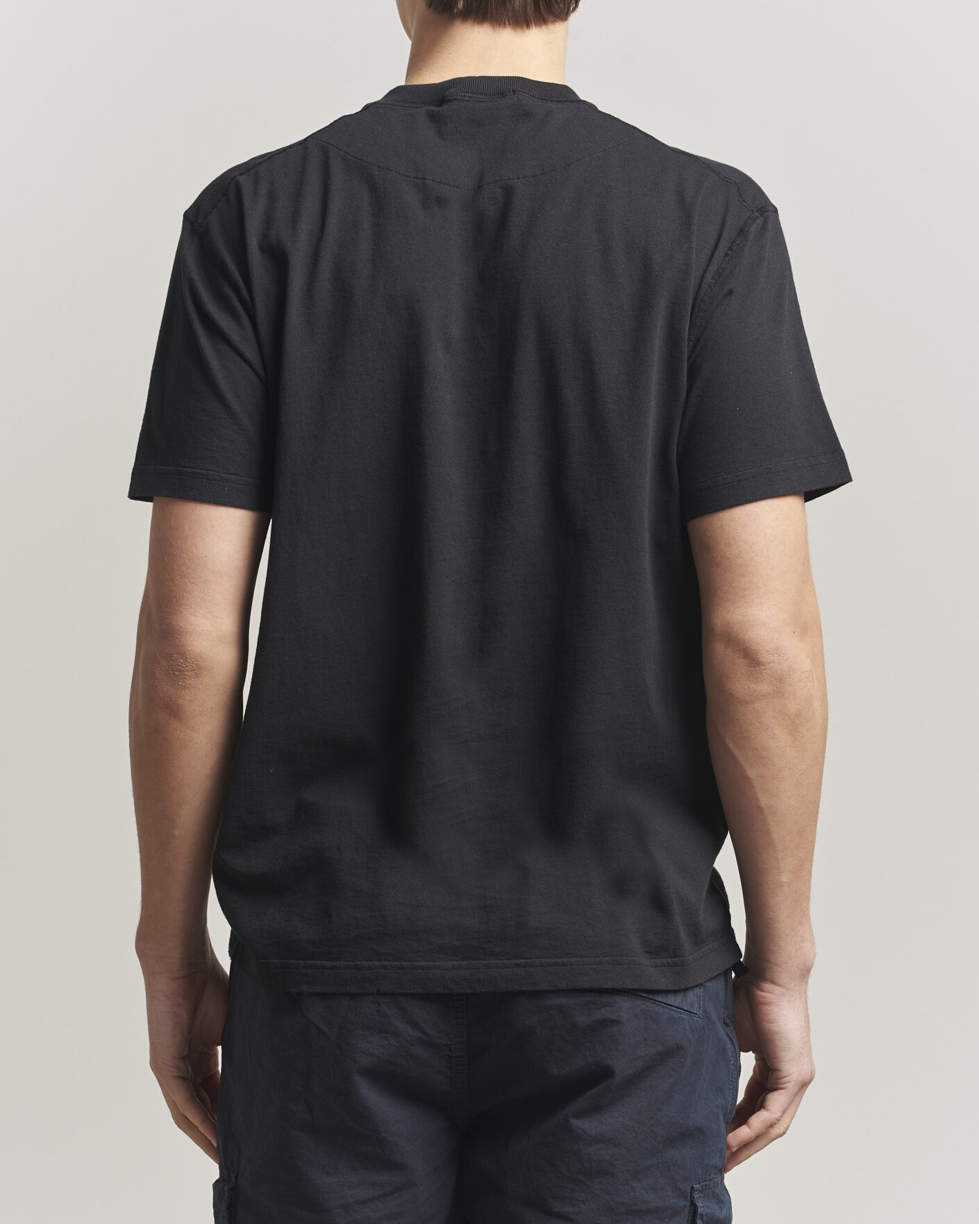 Herren | T-Shirts | Stone Island | Organic Cotton Fissato Effect T-Shirt Black