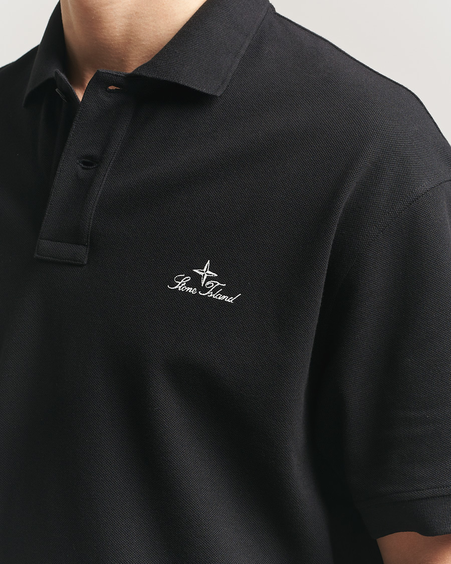 Herren | Poloshirts | Stone Island | Organic Cotton Pique Black