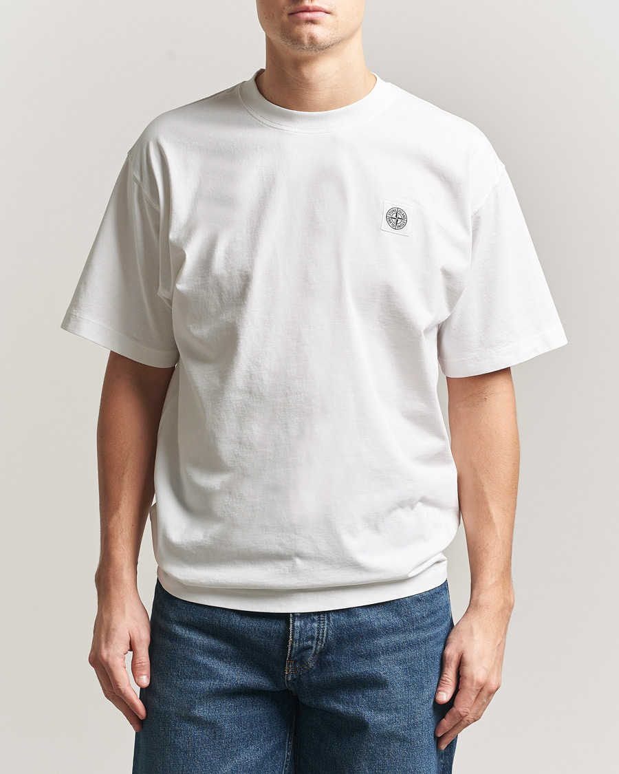Herren | T-Shirts | Stone Island | Combed Organic Cotton T-Shirt White