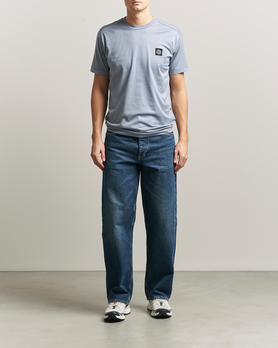 Herren | T-Shirts | Stone Island | Garment Dyed Cotton Jersey T-Shirt Dark Blue