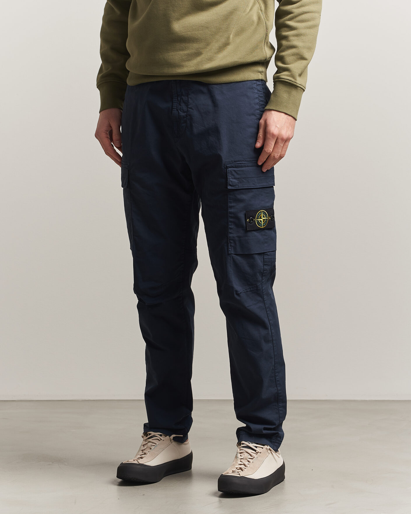 Herren | Hosen | Stone Island | Stretch Cotton Twill Cargo Trousers Navy