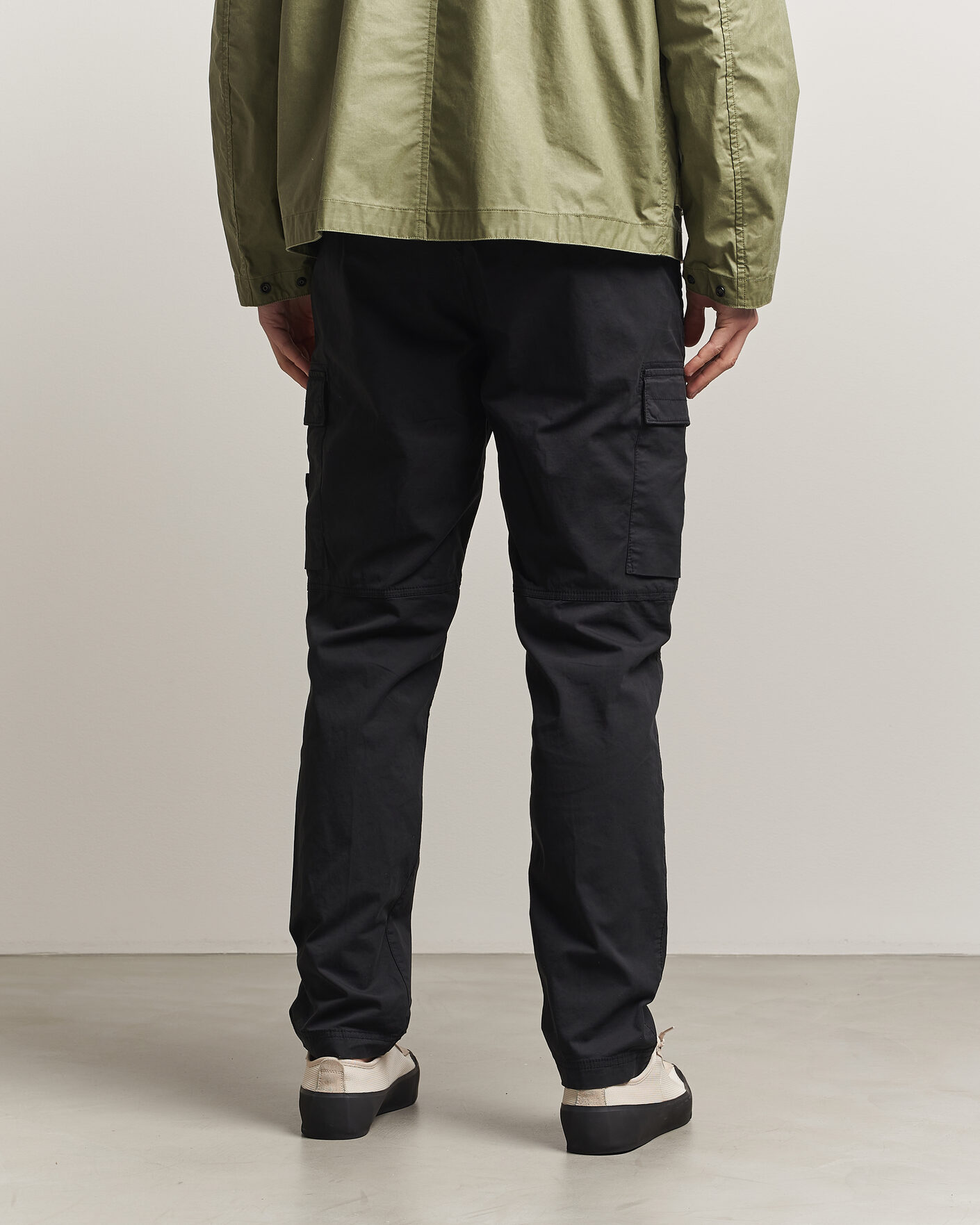 Herren | Hosen | Stone Island | Stretch Cotton Twill Cargo Trousers Black
