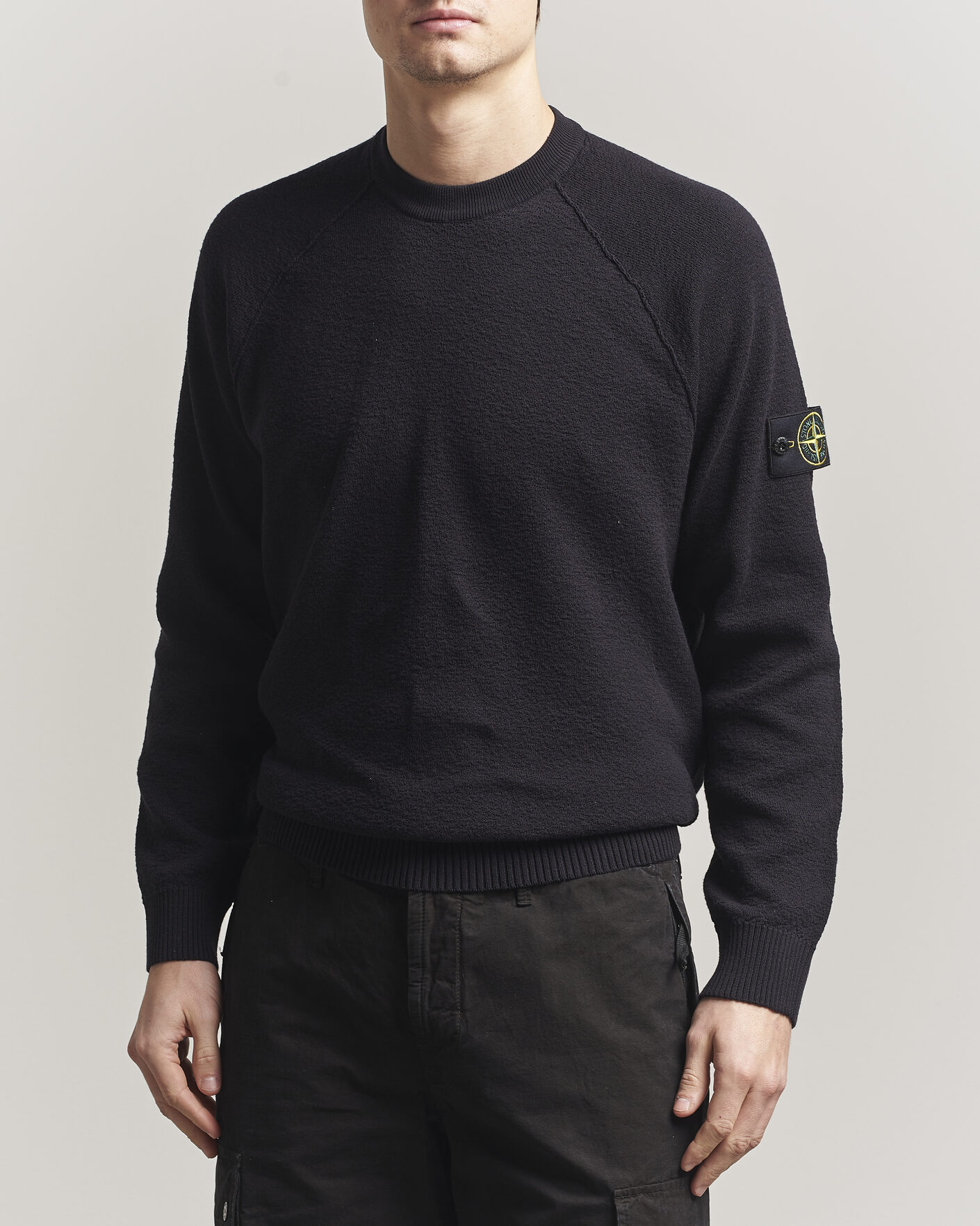 Herren | Pullover | Stone Island | Raw Hand Organic Cotton Crewneck Navy