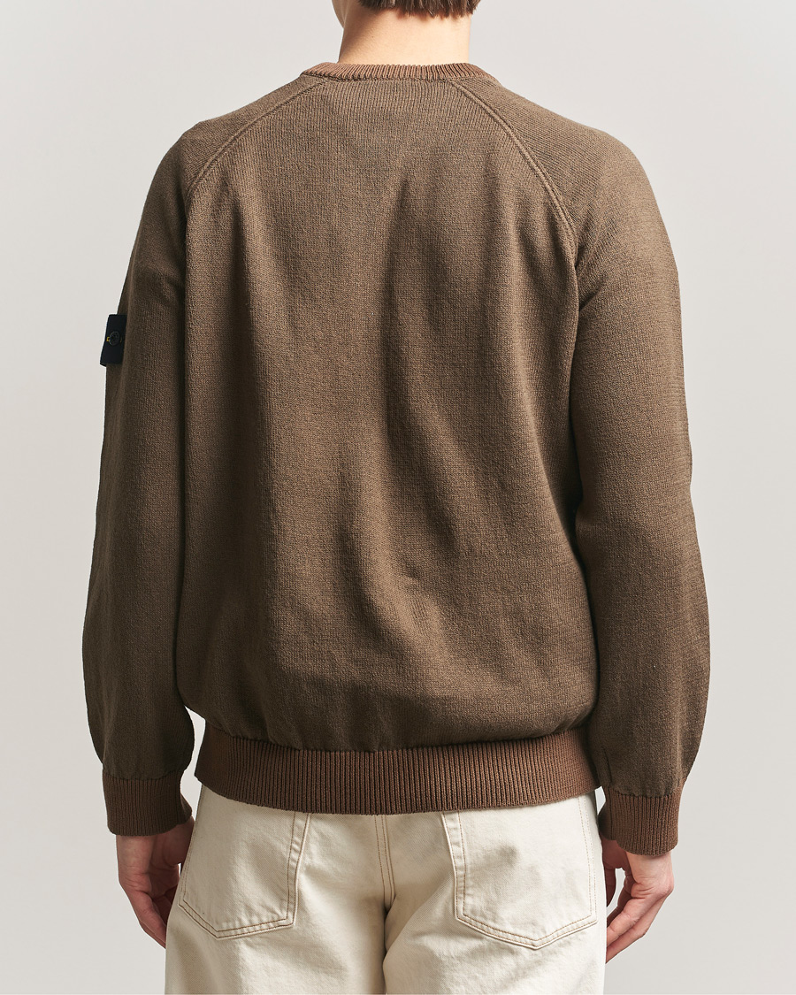 Herren | Pullover | Stone Island | Raw Hand Organic Cotton Raglan Crewneck Umber
