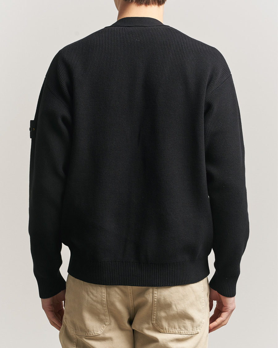 Herren | Pullover | Stone Island | Ribbed Soft Organic Cotton Cardigan Black