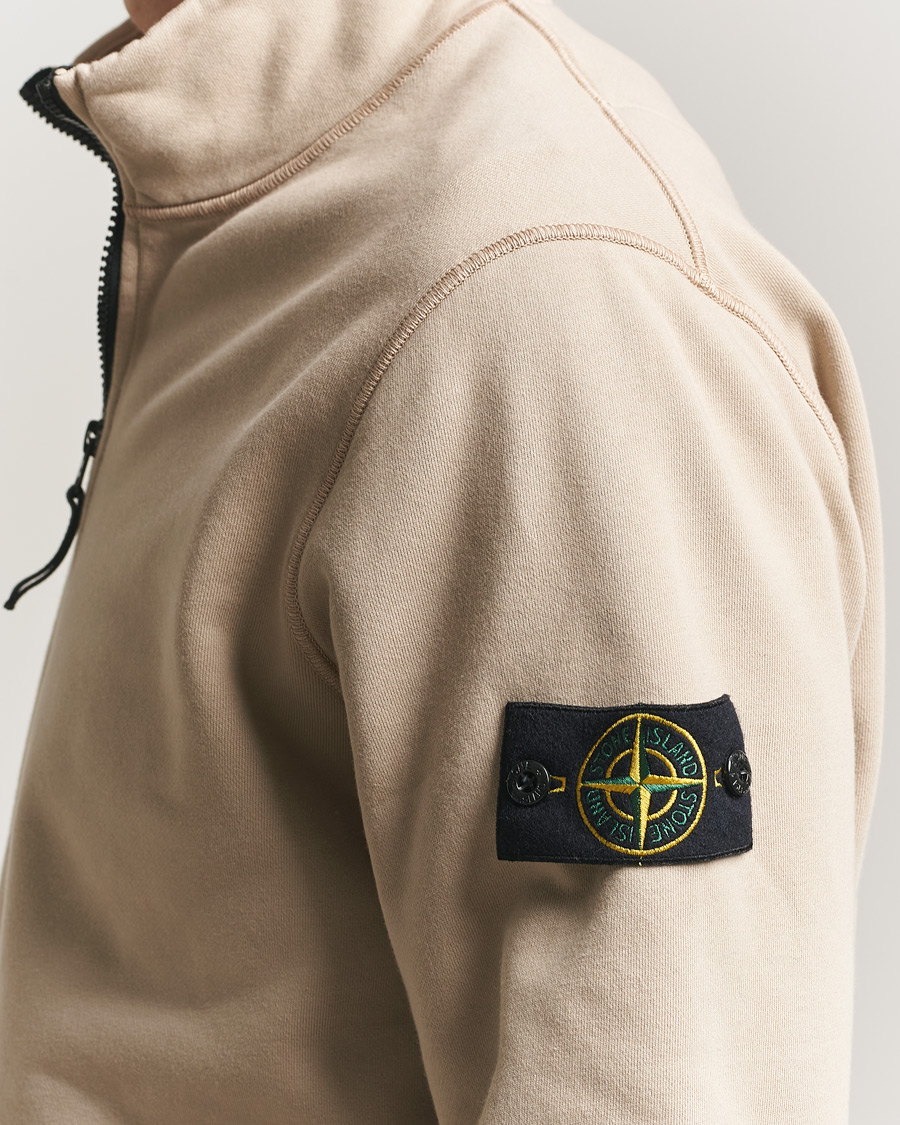 Herren | Pullover | Stone Island | Garment Dyed Fleece Half Zip Desert