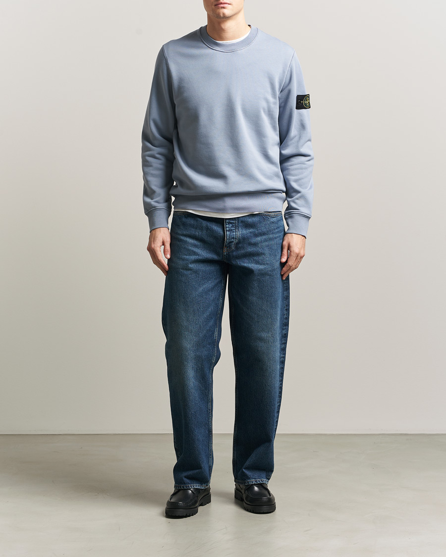 Herren | Pullover | Stone Island | Garment Dyed Fleece Sweatshirt Dark Blue