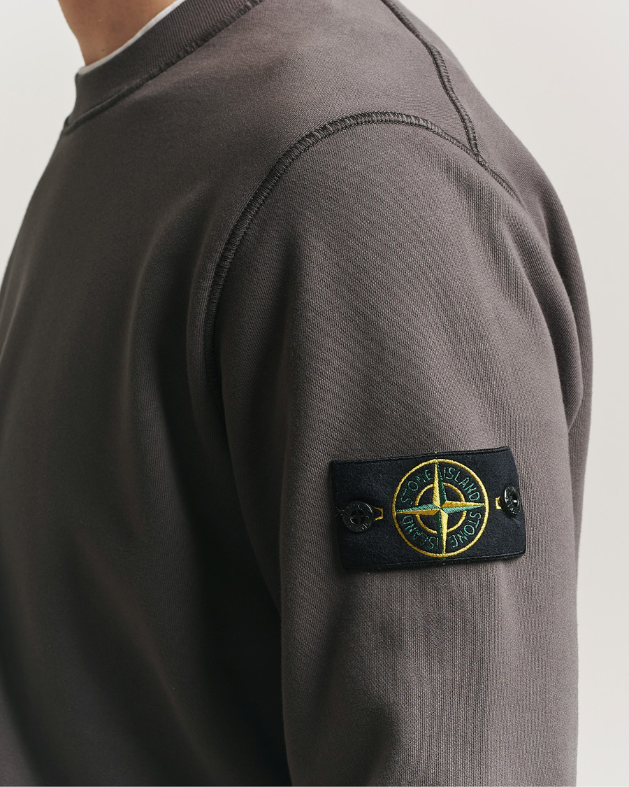 Herren | Pullover | Stone Island | Garment Dyed Fleece Sweatshirt Charcoal