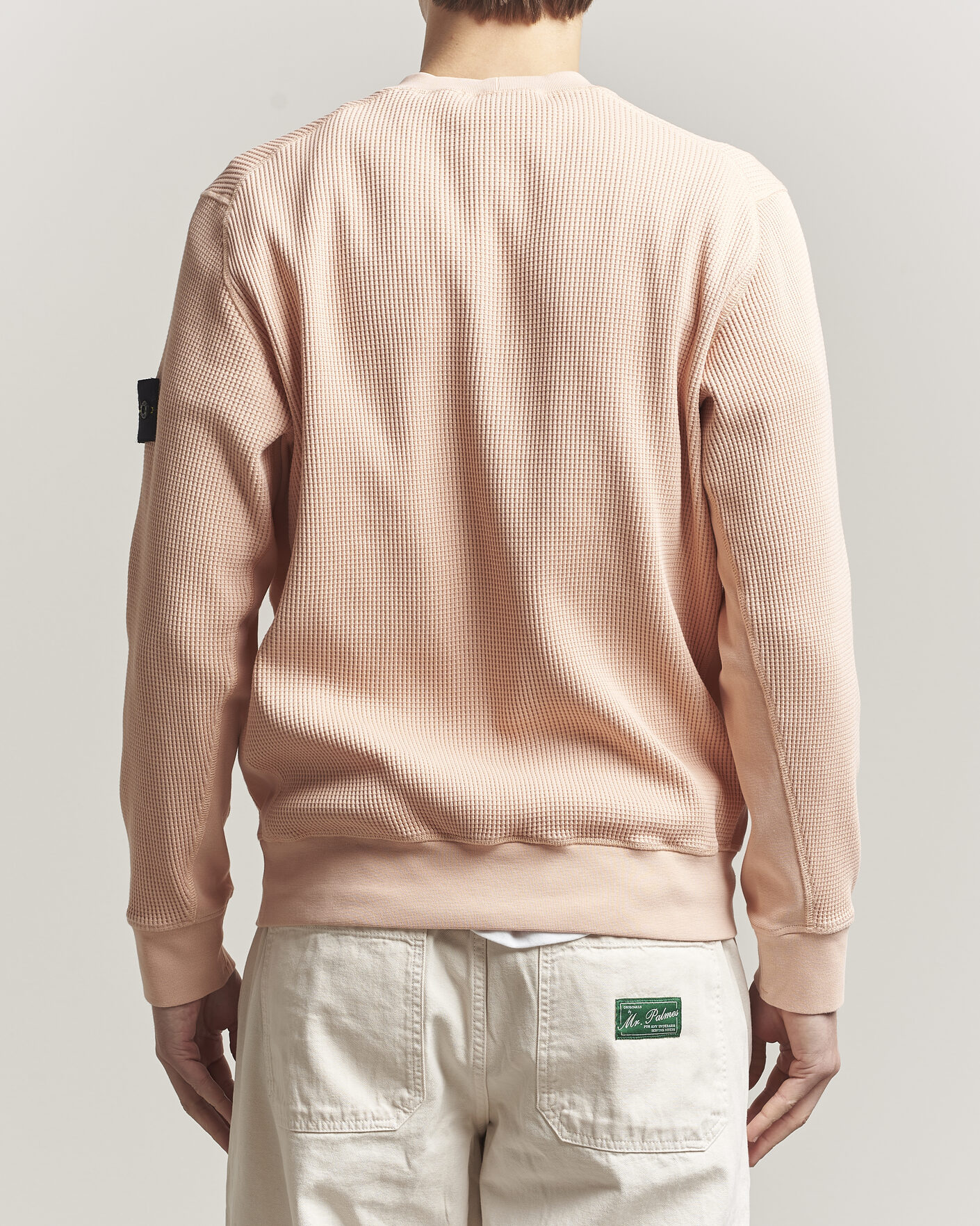 Herren | Pullover | Stone Island | Organic Cotton Waffle Fleece Sweatshirt Plaster Pink