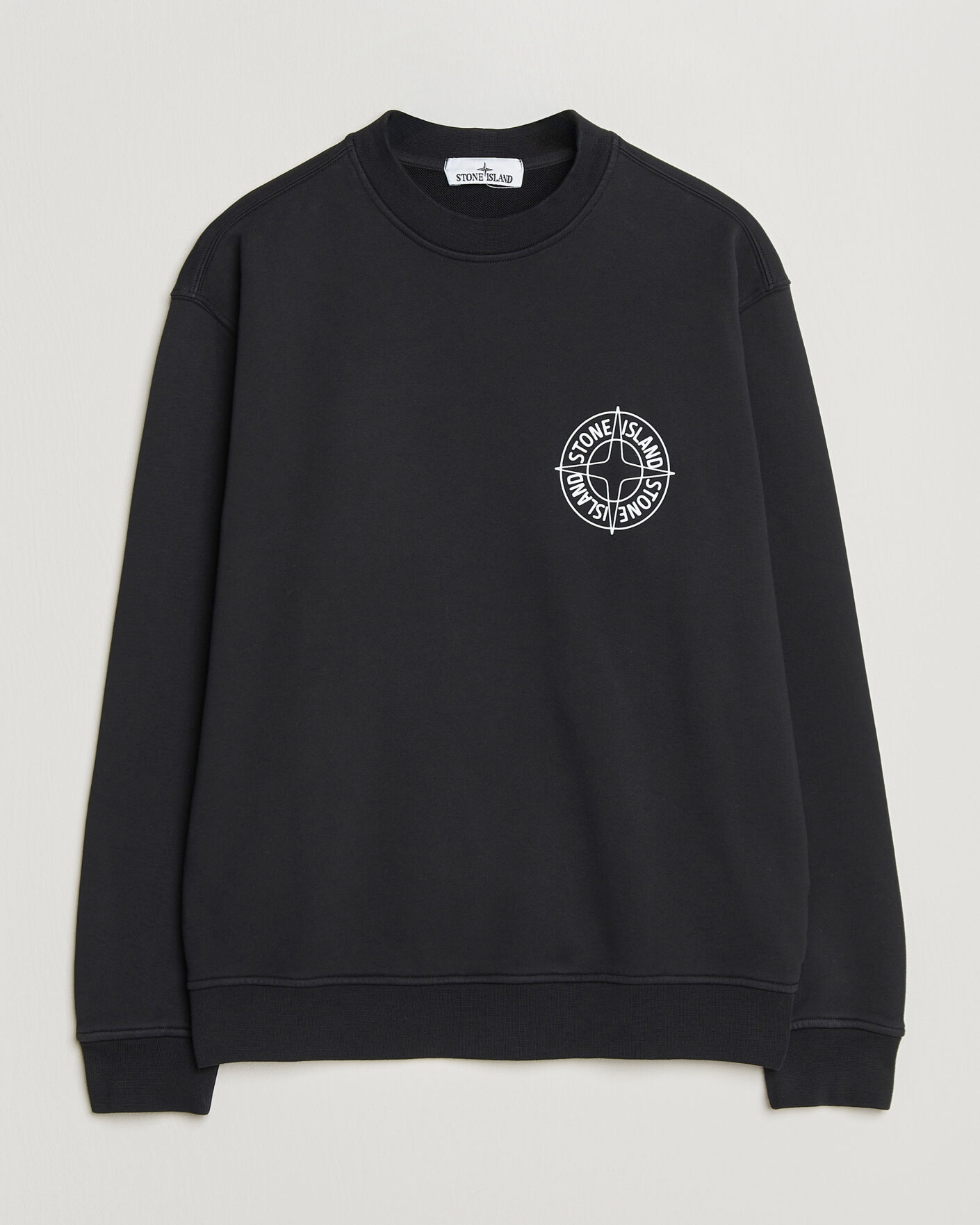 Herren | Pullover | Stone Island | Cotton Fleece Printed Logo Sweatshirt Black