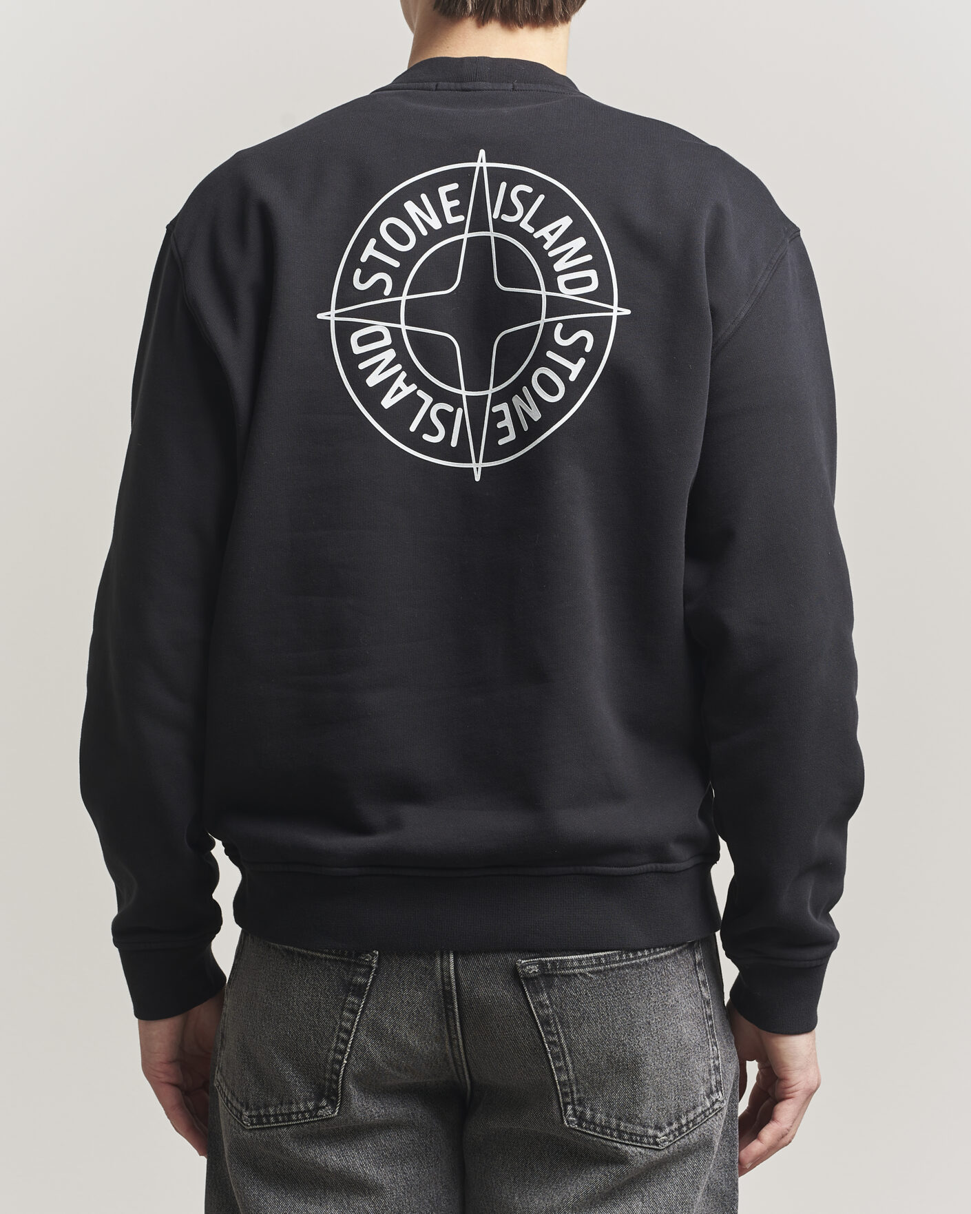 Herren | Pullover | Stone Island | Cotton Fleece Printed Logo Sweatshirt Black