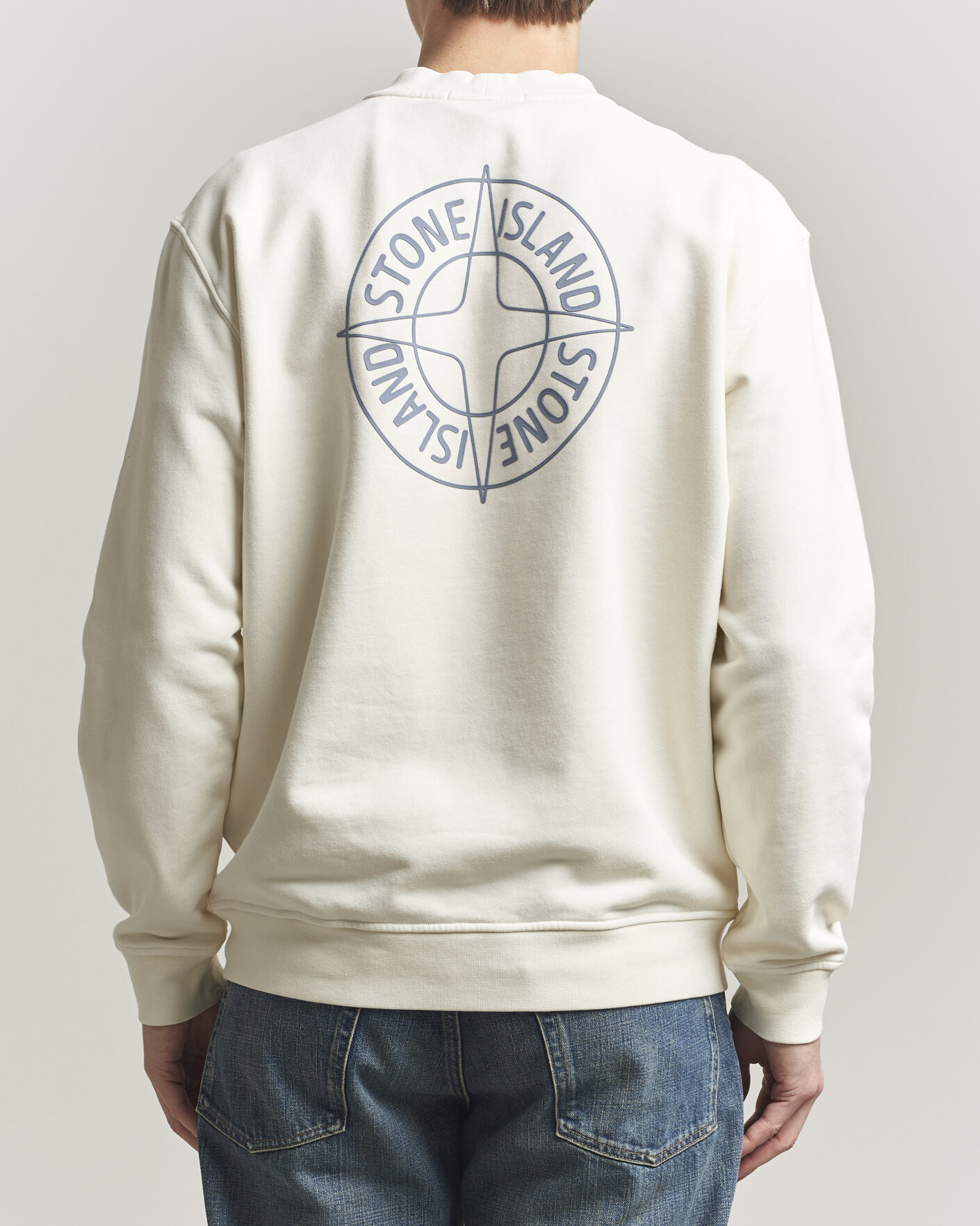 Herren | Pullover | Stone Island | Cotton Fleece Printed Logo Sweatshirt Ivory