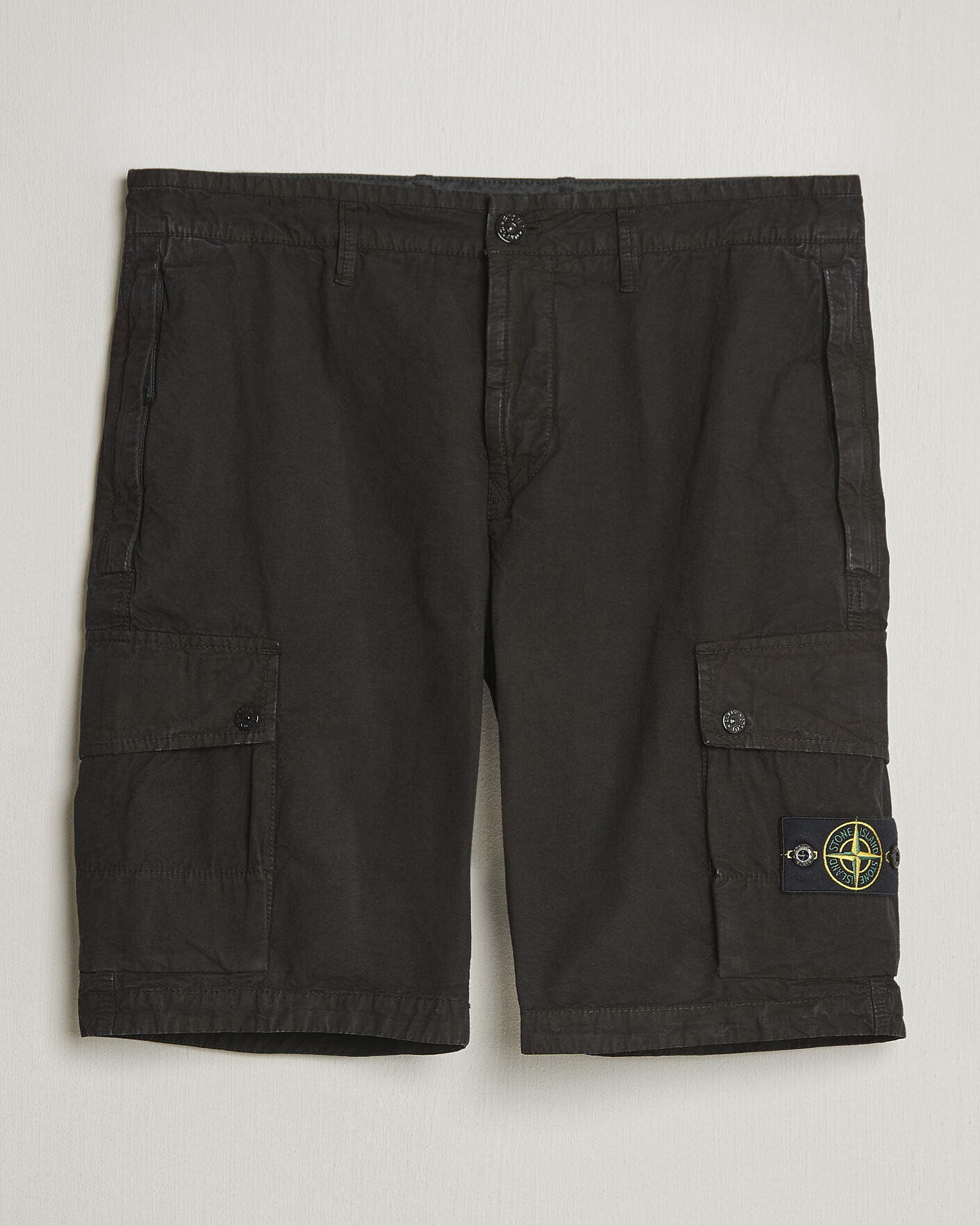 Herren | Shorts | Stone Island | Brushed Cotton Canvas Cargo Shorts Black