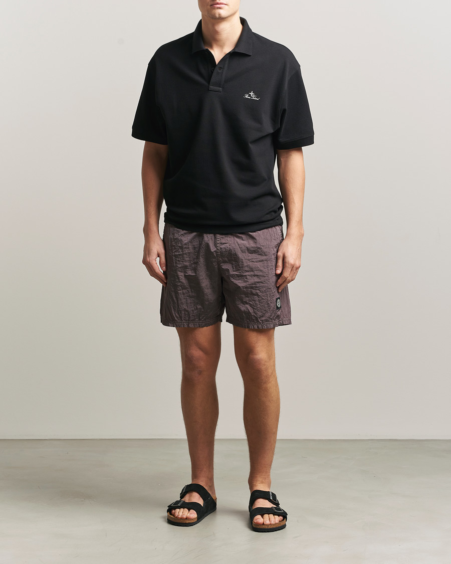 Herren | Badehosen | Stone Island | Nylon Metal Econyl Swimshorts Purple Grey