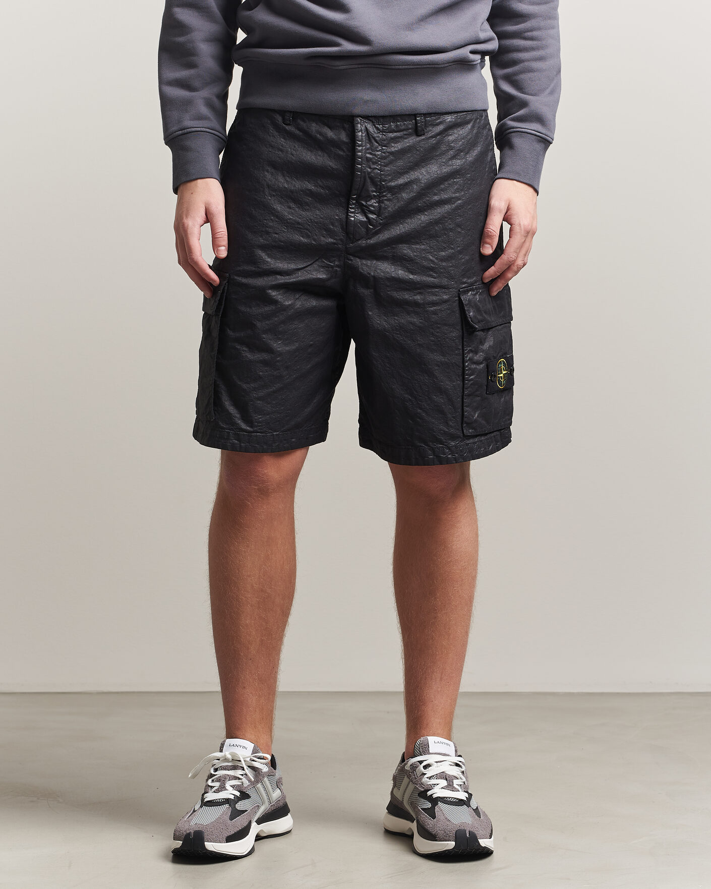 Herren | Shorts | Stone Island | Nylon Panama Cargo Shorts Black